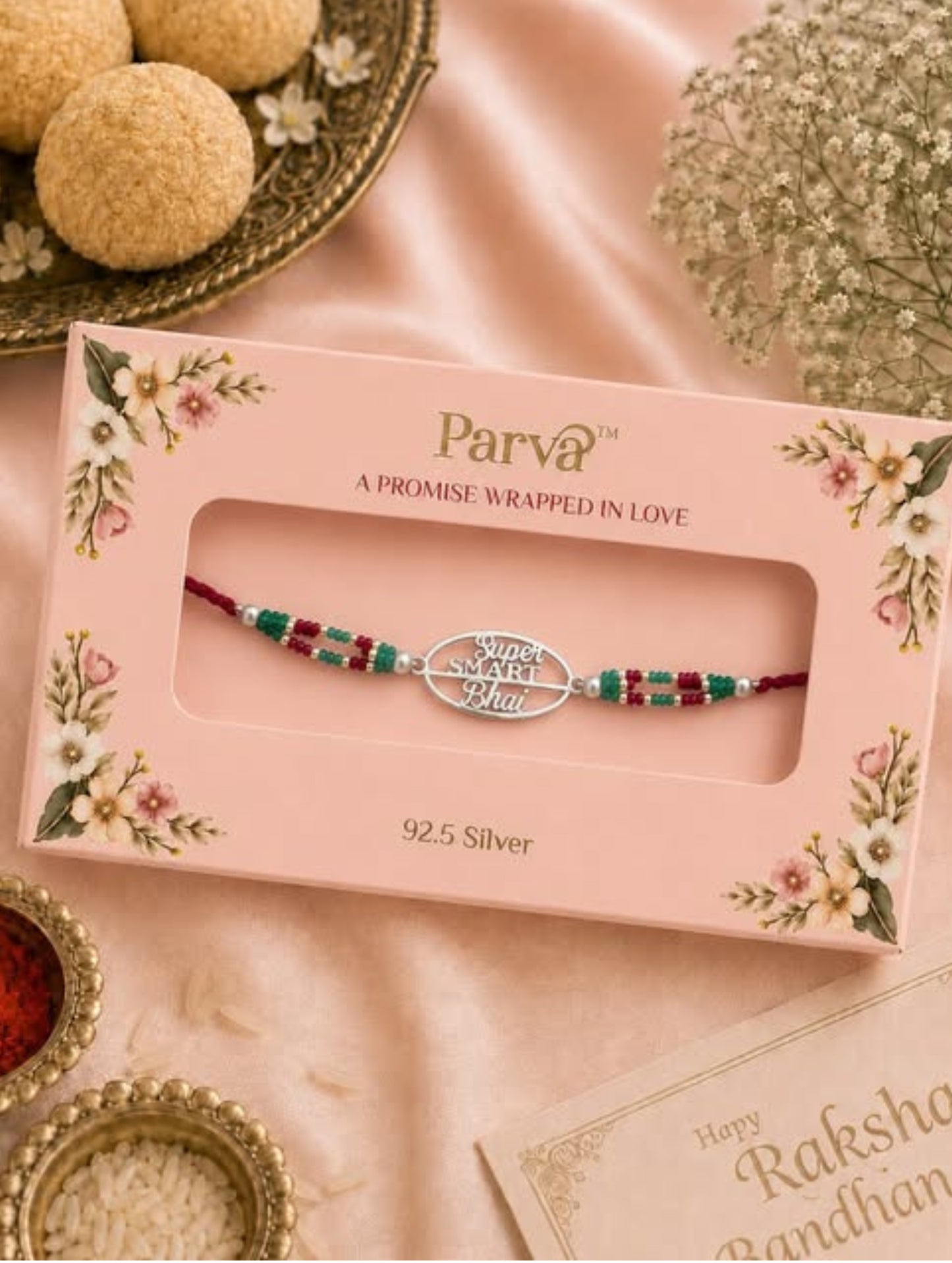 Super Smart Bhai Silver Rakhi