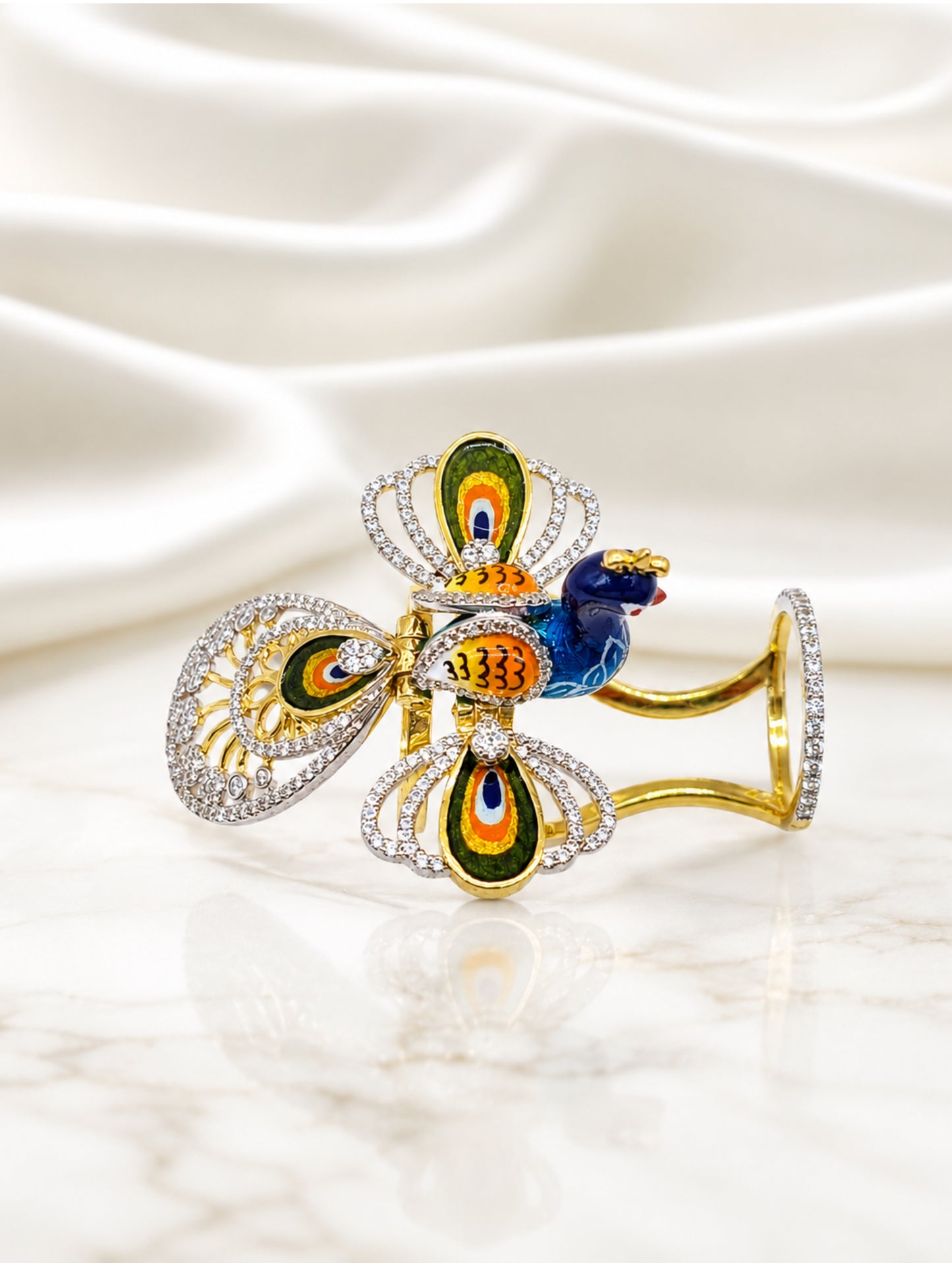 Premium Mayura Enamel Ring