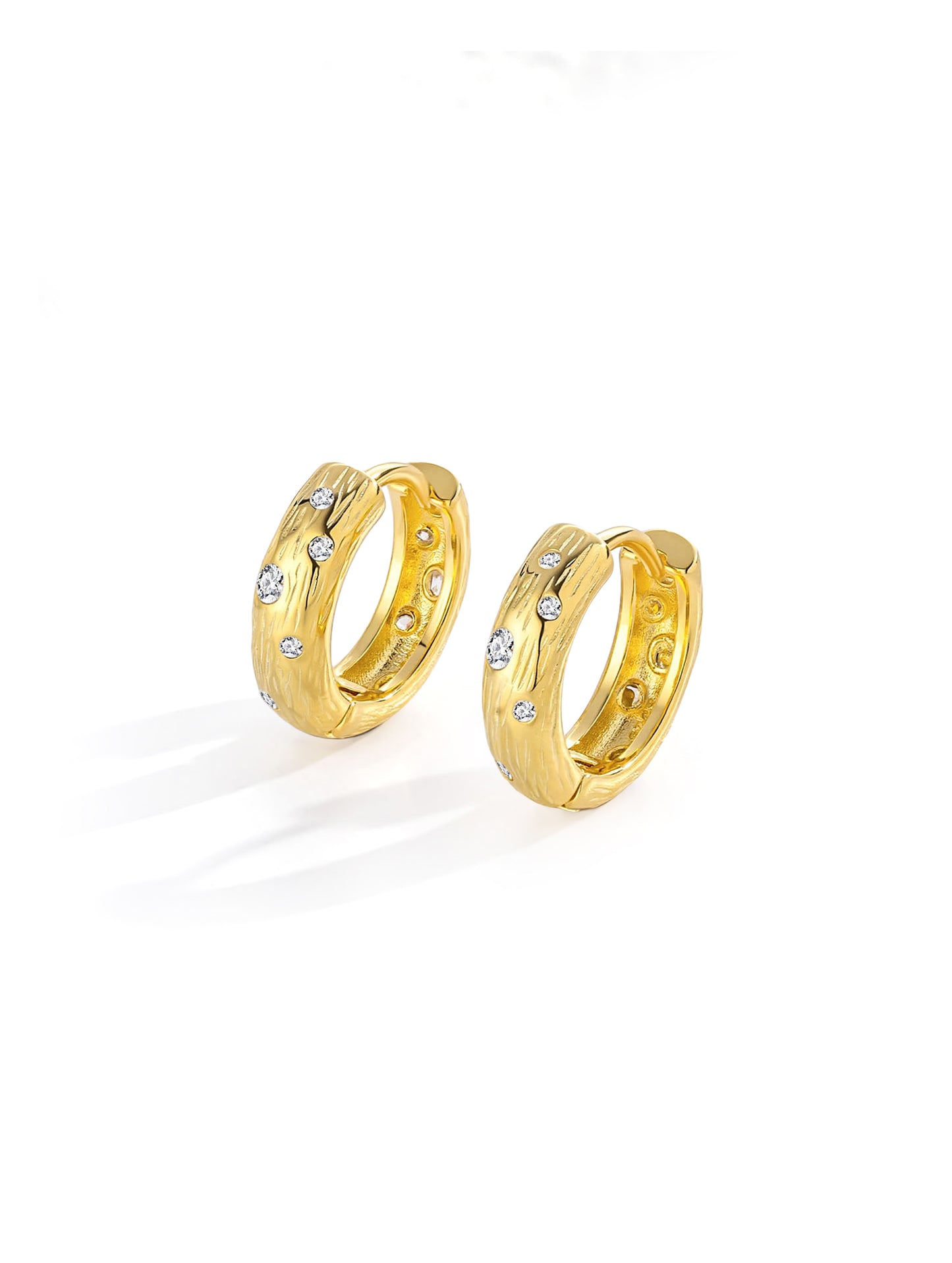 GOLDEN STARDUST HOOPS EARRINGS