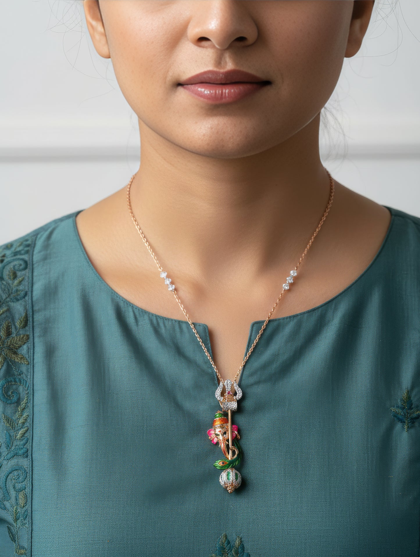 PREMIUM TRISHUL GANESHA DIVINE MAJESTY PENDANT