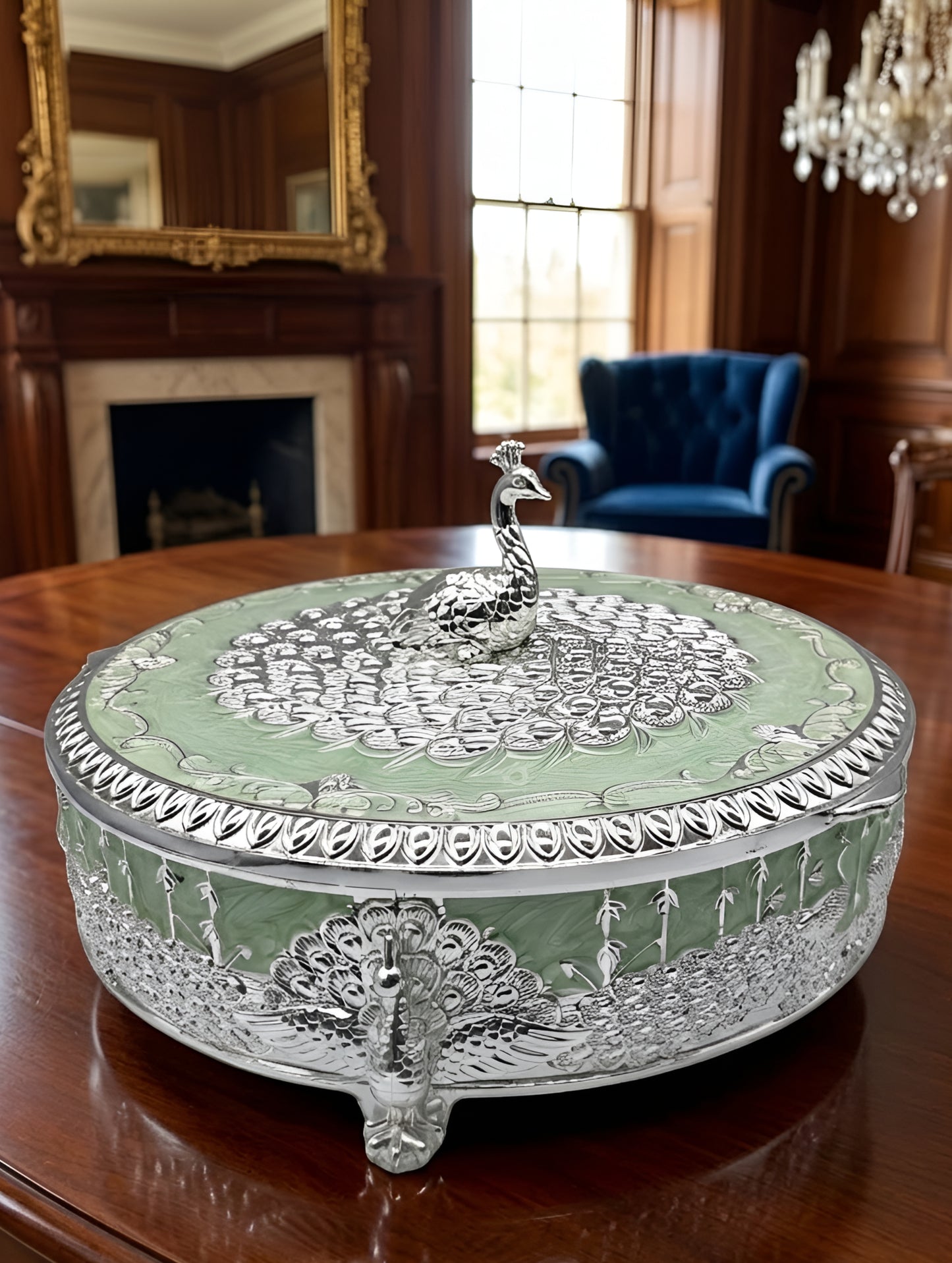 Peacock Motif Display Case