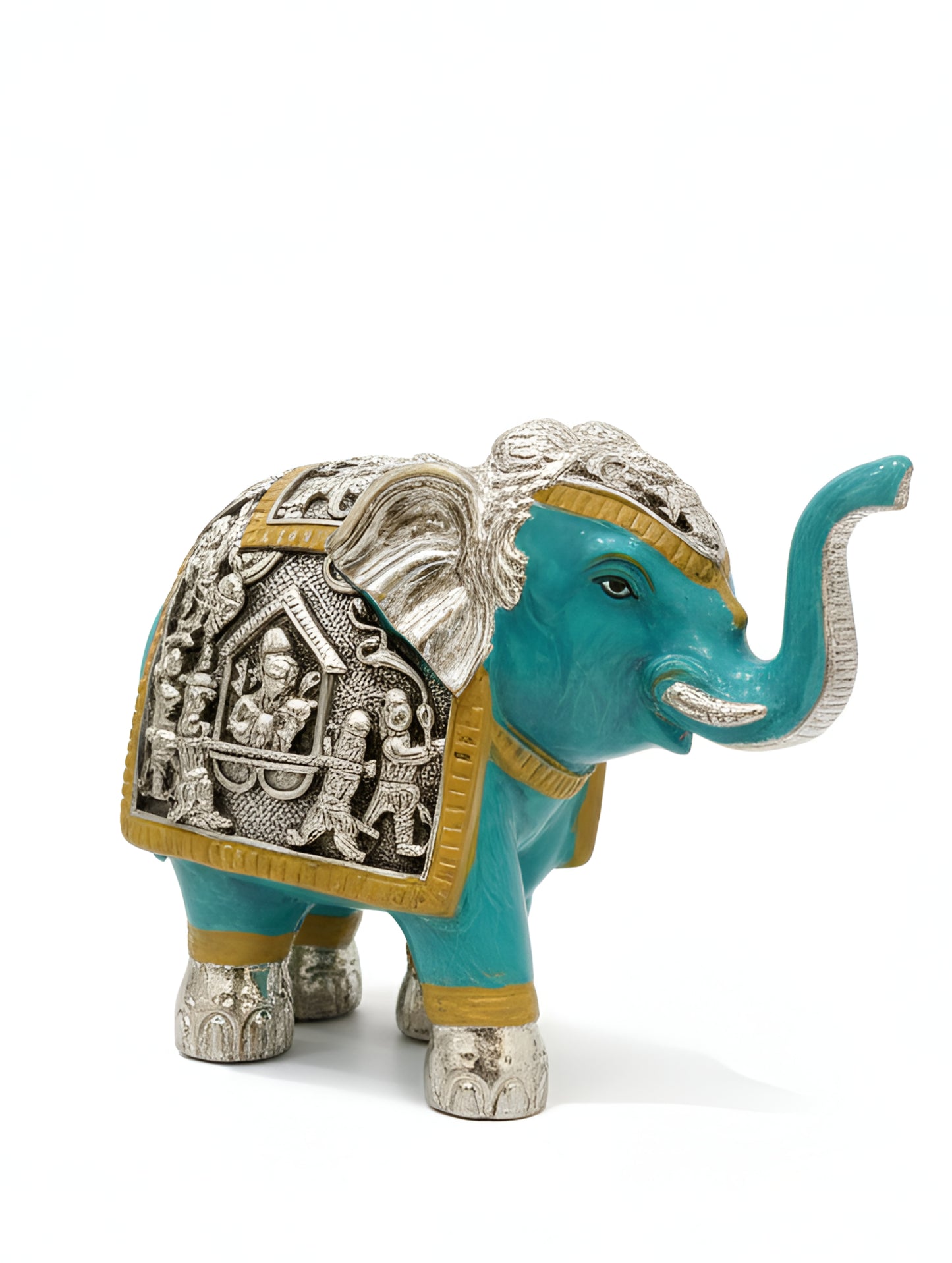 Silver Coated Elephant Figurine