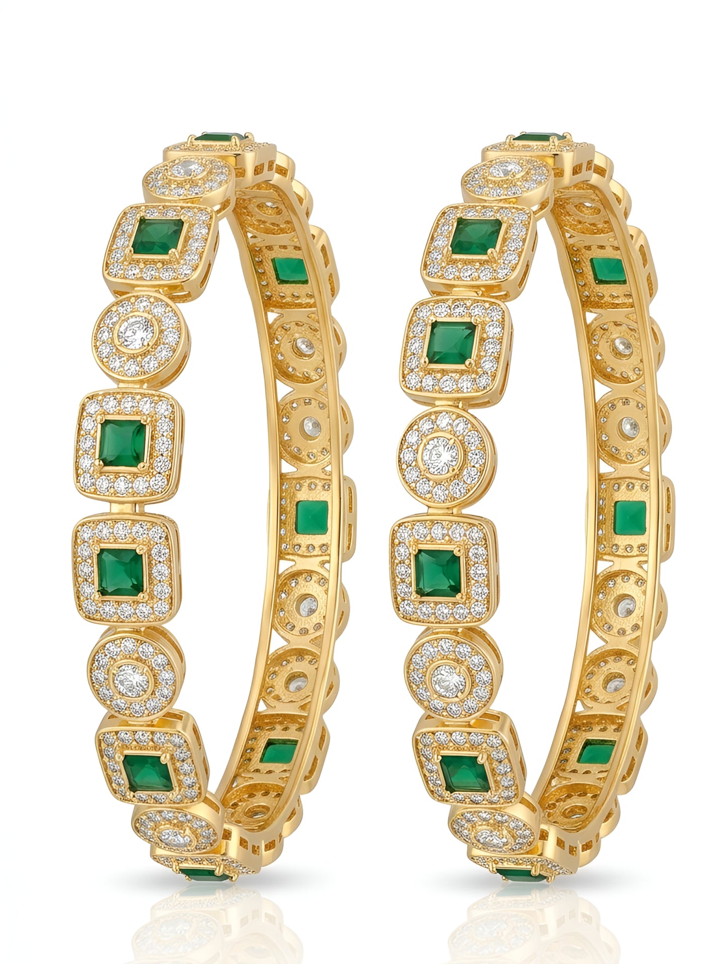 Nazakat Emerald Radiance Royale Bangles