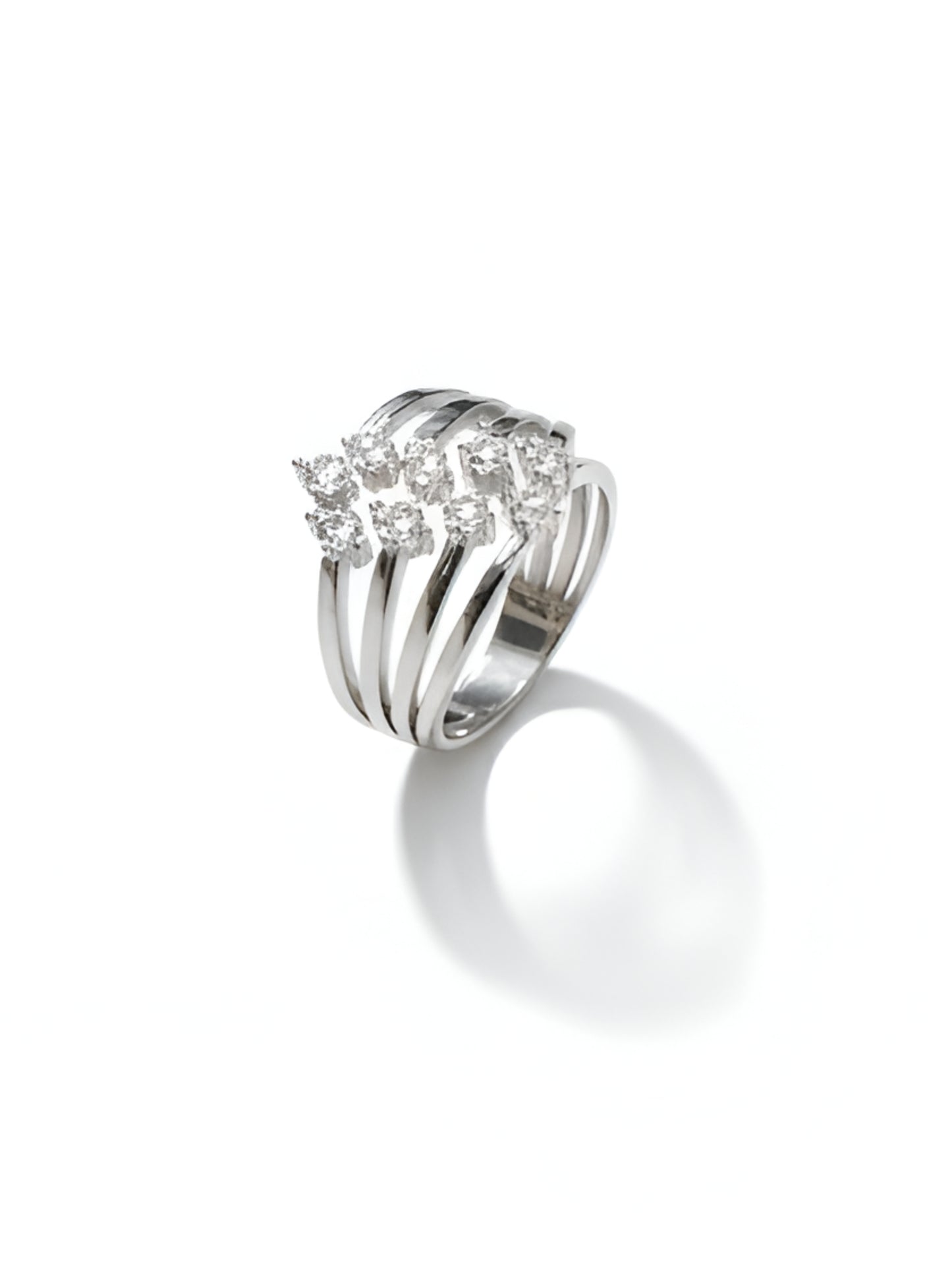 Premium  Celestial Cluster Silver Ring