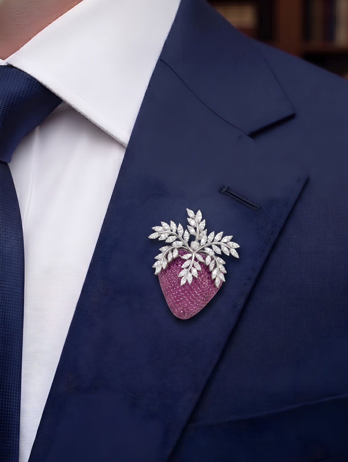 Blushing Berry Bloom Brooch