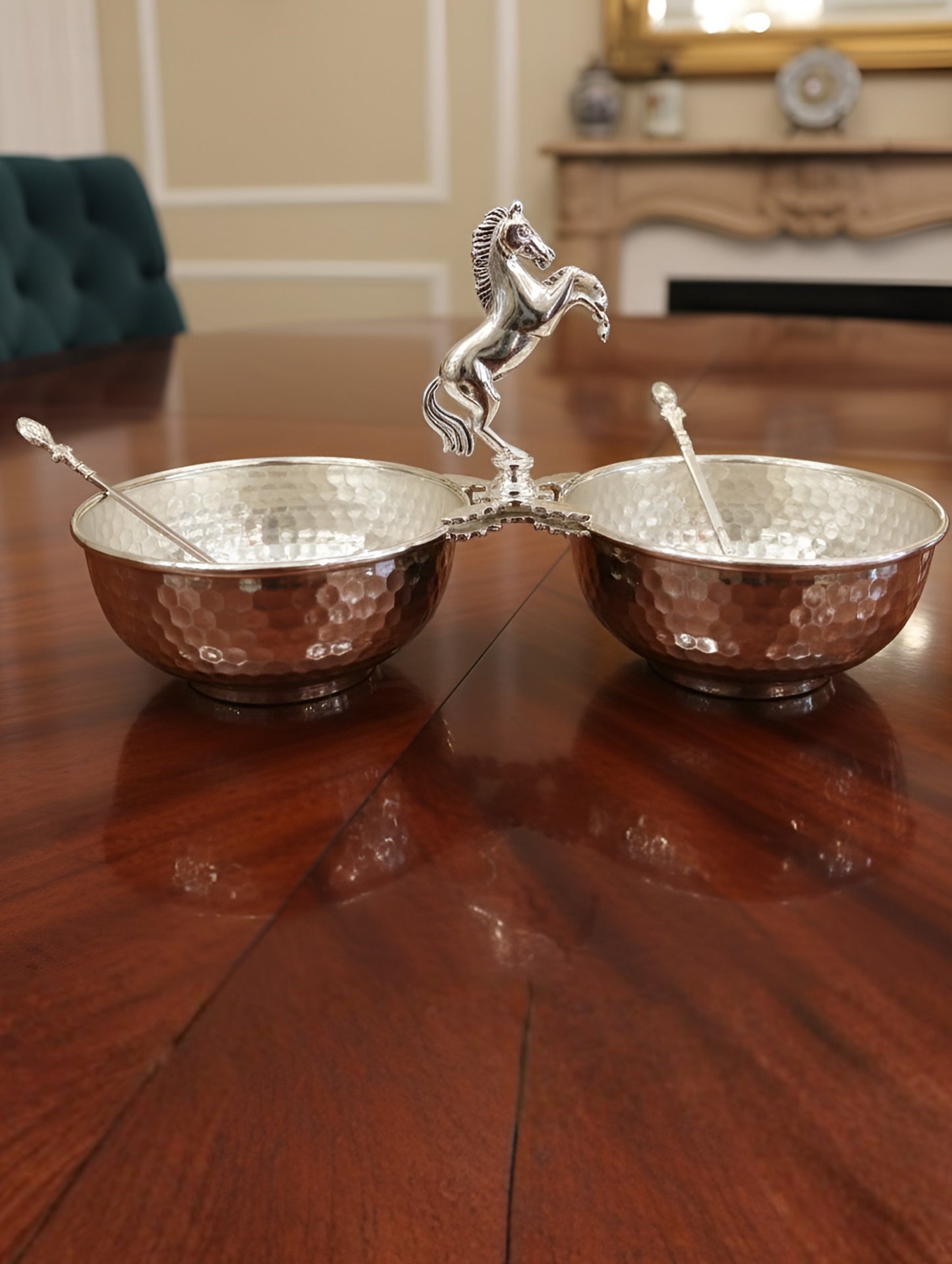 Silver Coated  Noble Horse Unity Bowl