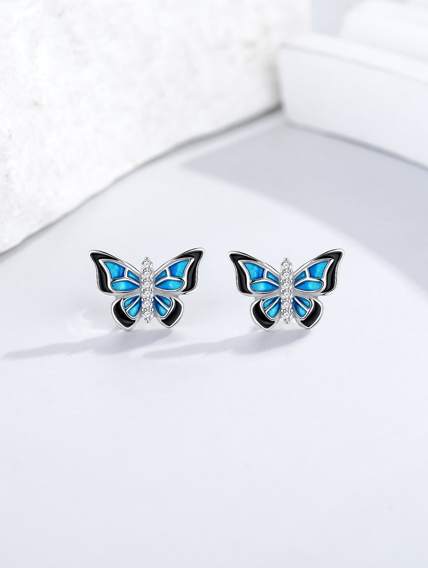 BLUE BUTTERFLY GRACE EARRINGS