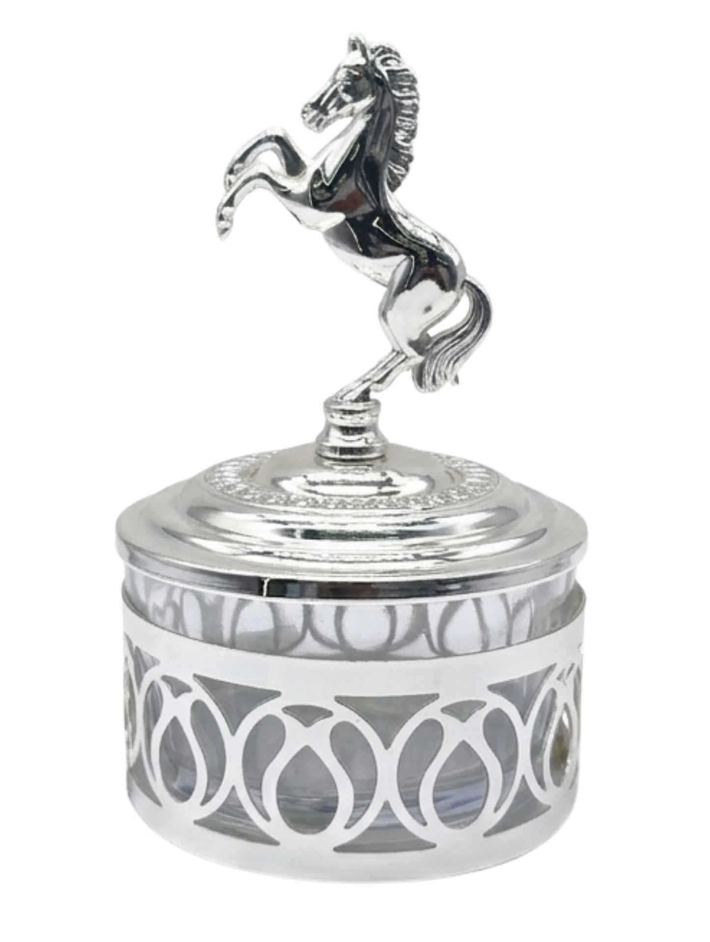 Silver Coated Royal Stallion Jar
