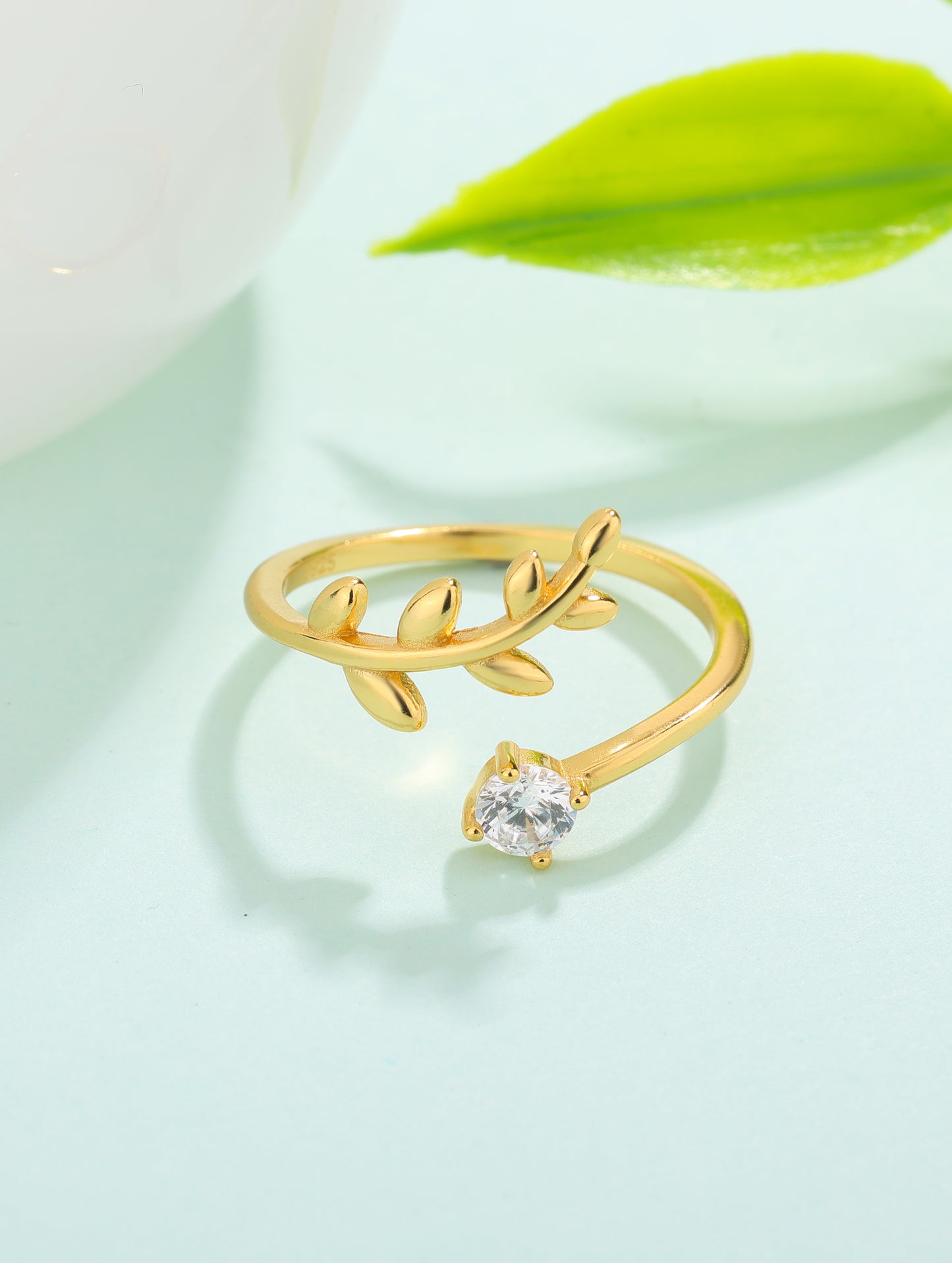 Golden Laurel Open Ring