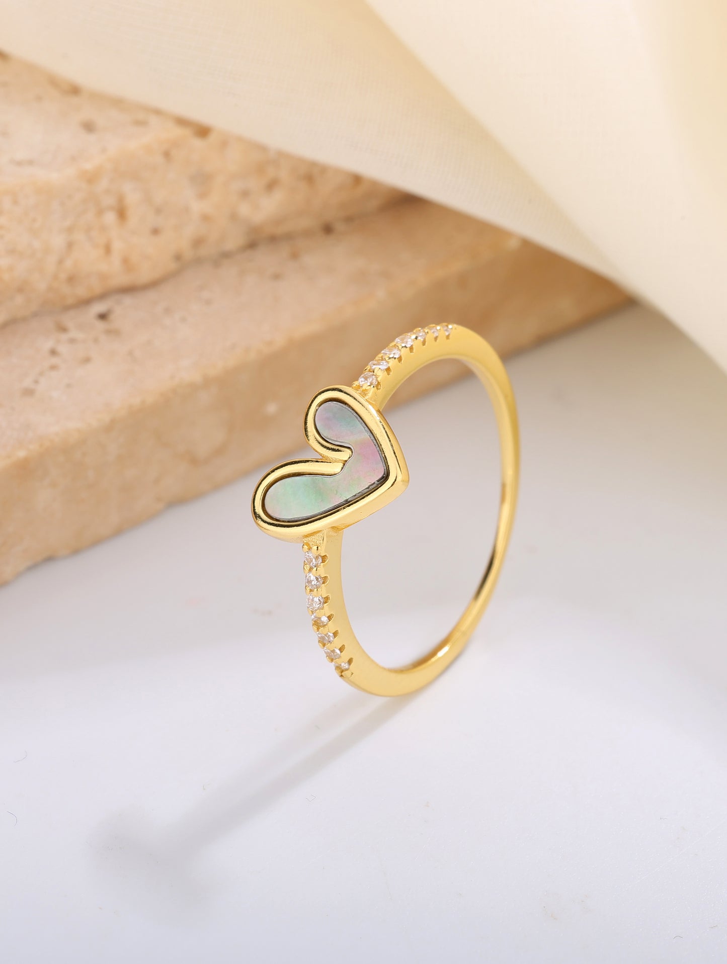 Blush Heart Sparkle Ring