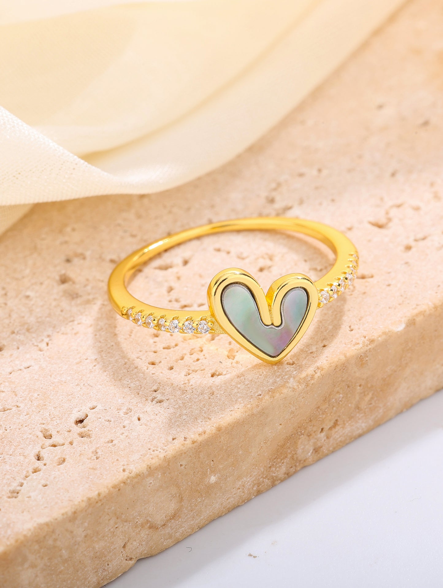 Blush Heart Sparkle Ring