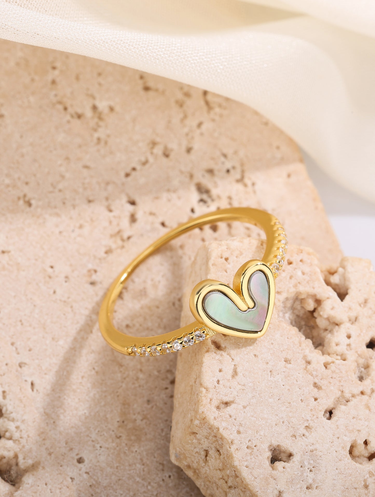 Blush Heart Sparkle Ring