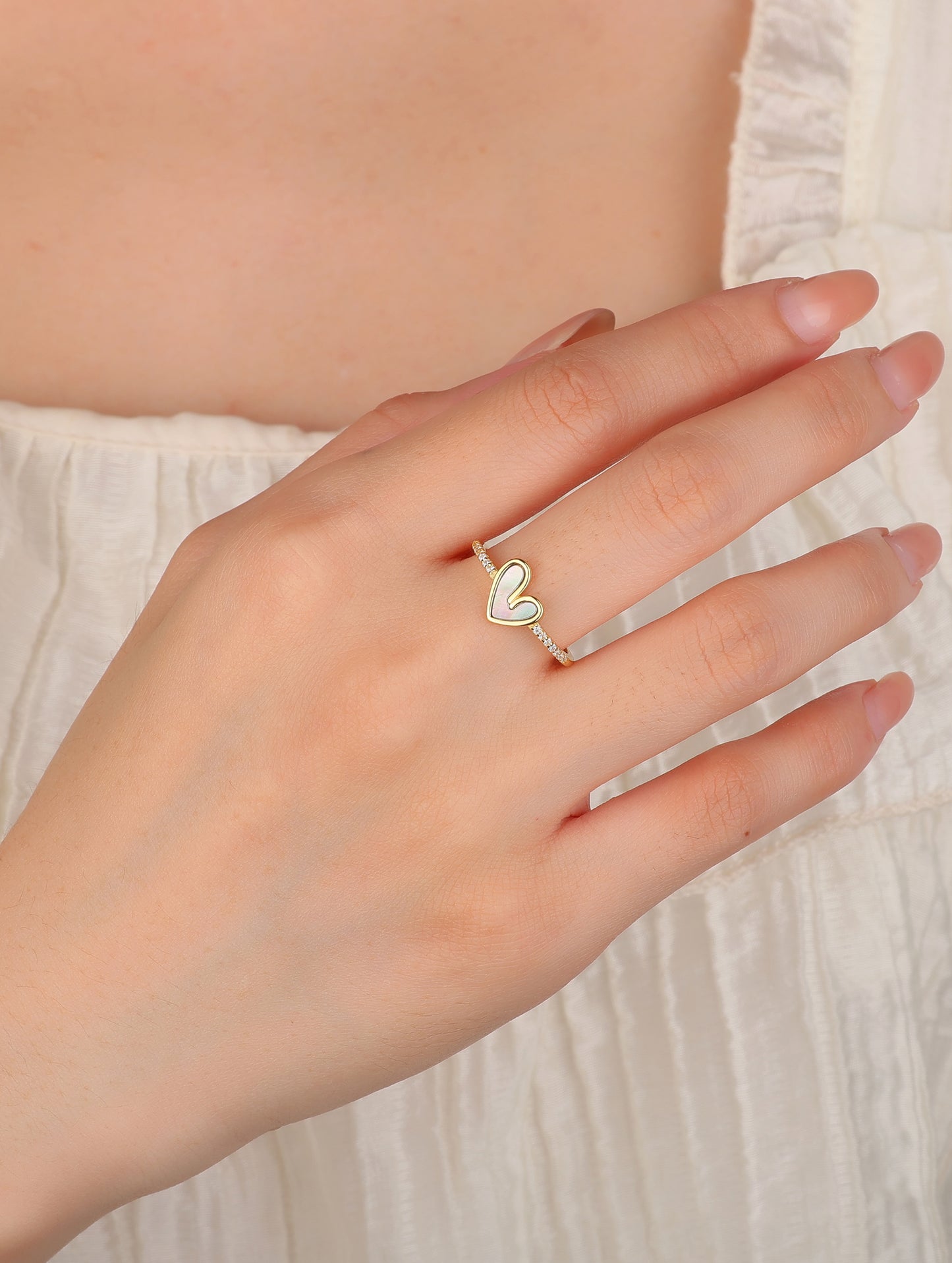 Blush Heart Sparkle Ring