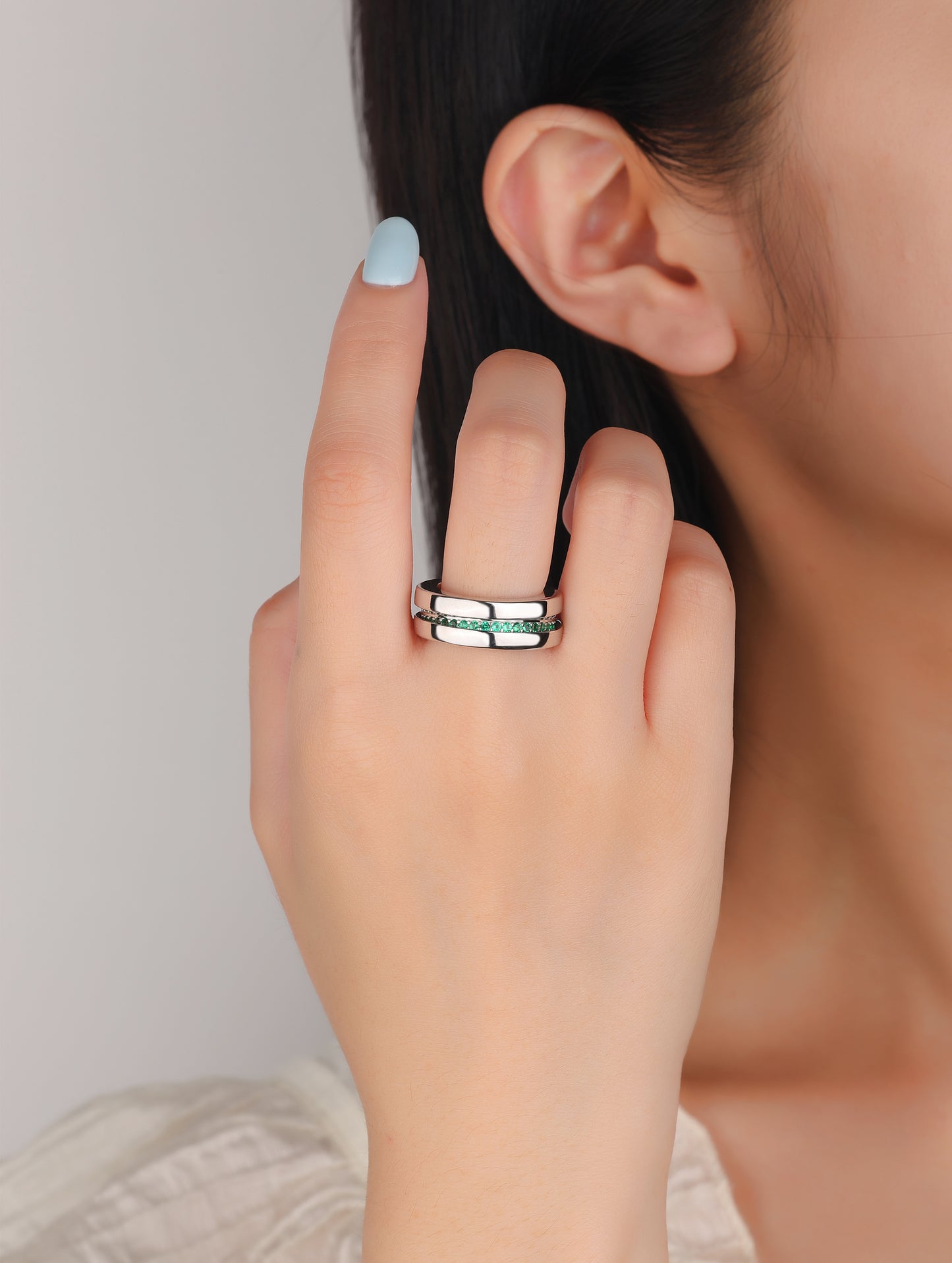 Emerald Whisper Eternity Ring