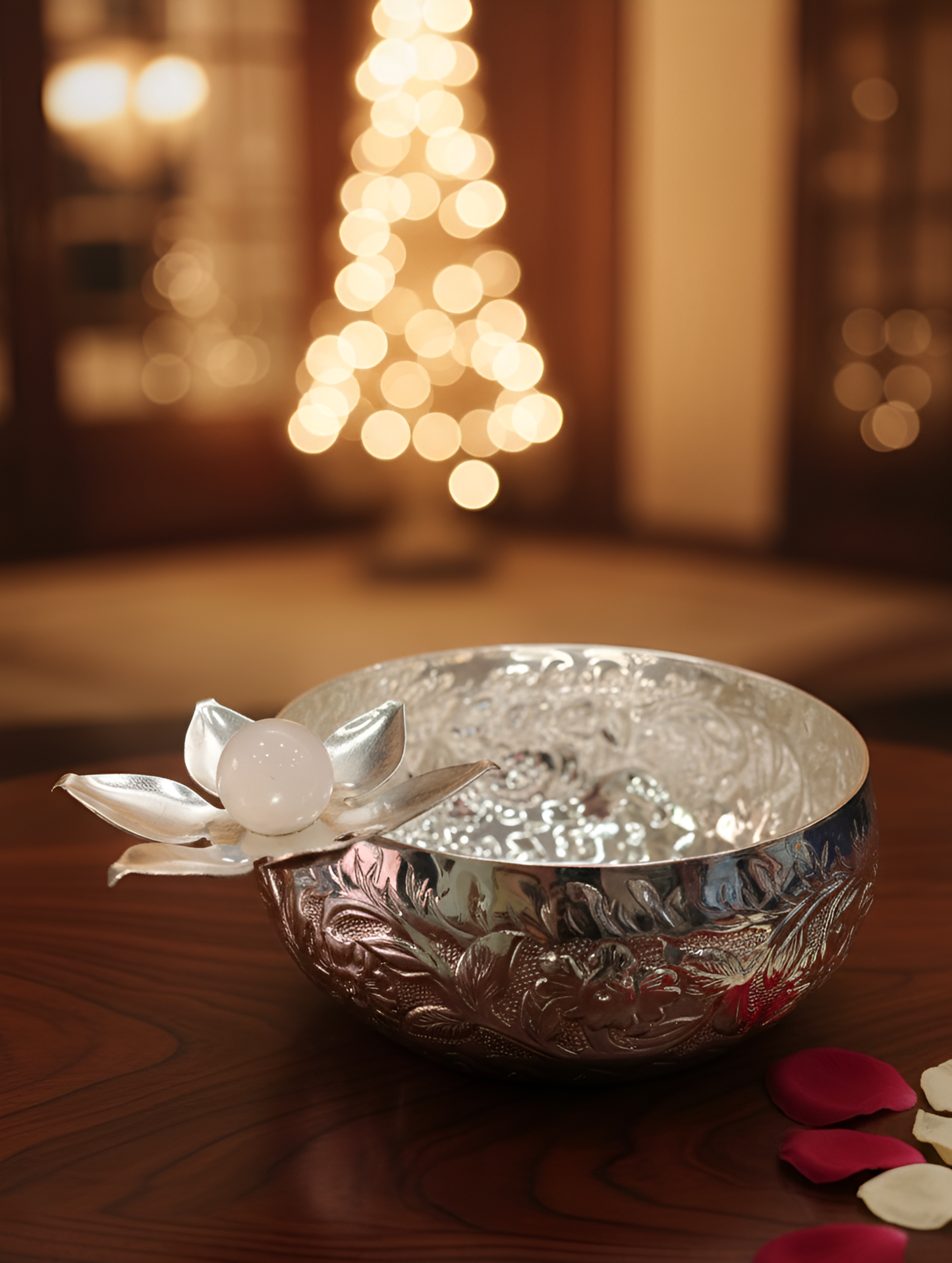 Royal Lotus Silver Coated Bowl