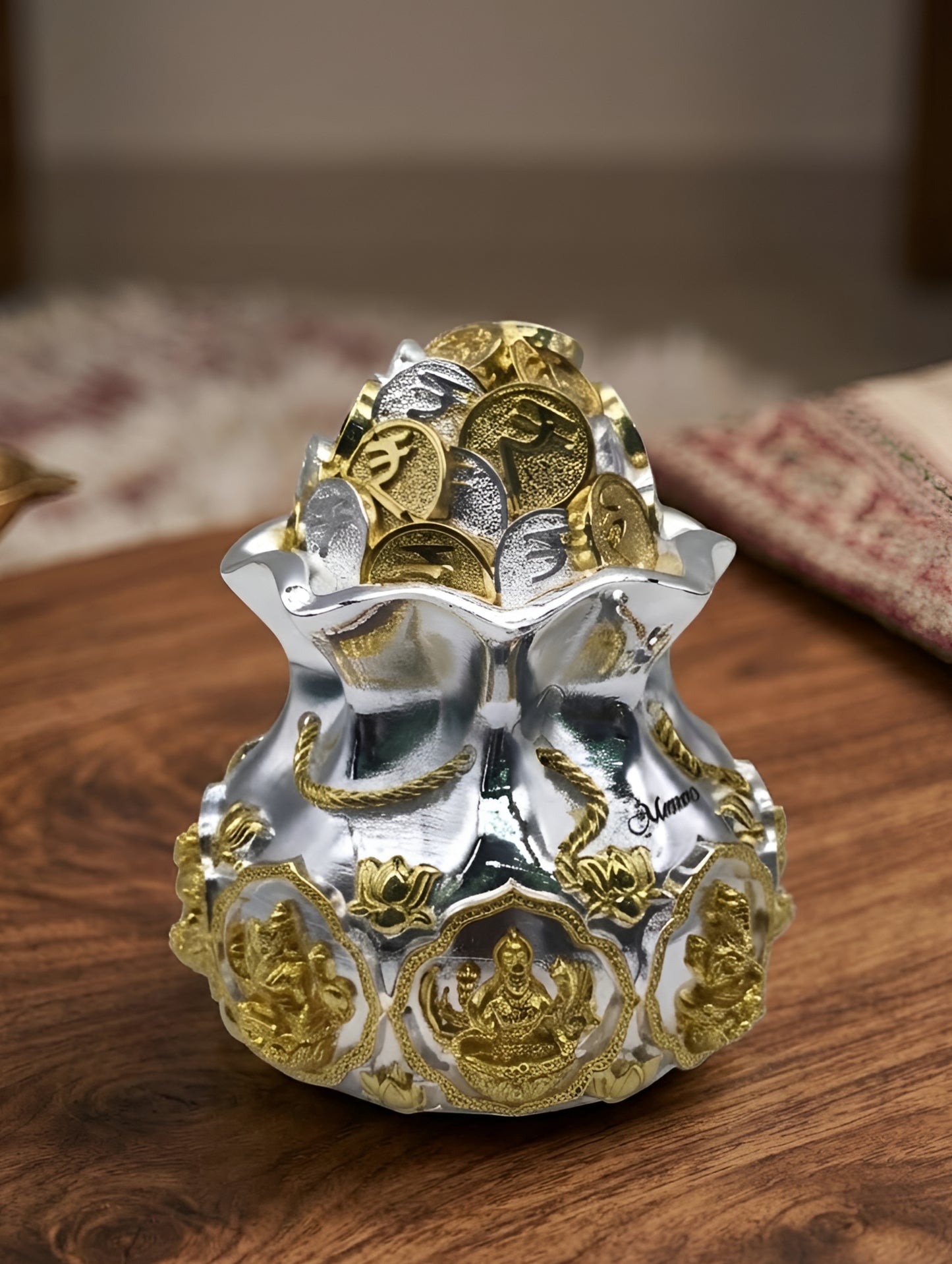 Golden Lakshmi Prosperity Pot