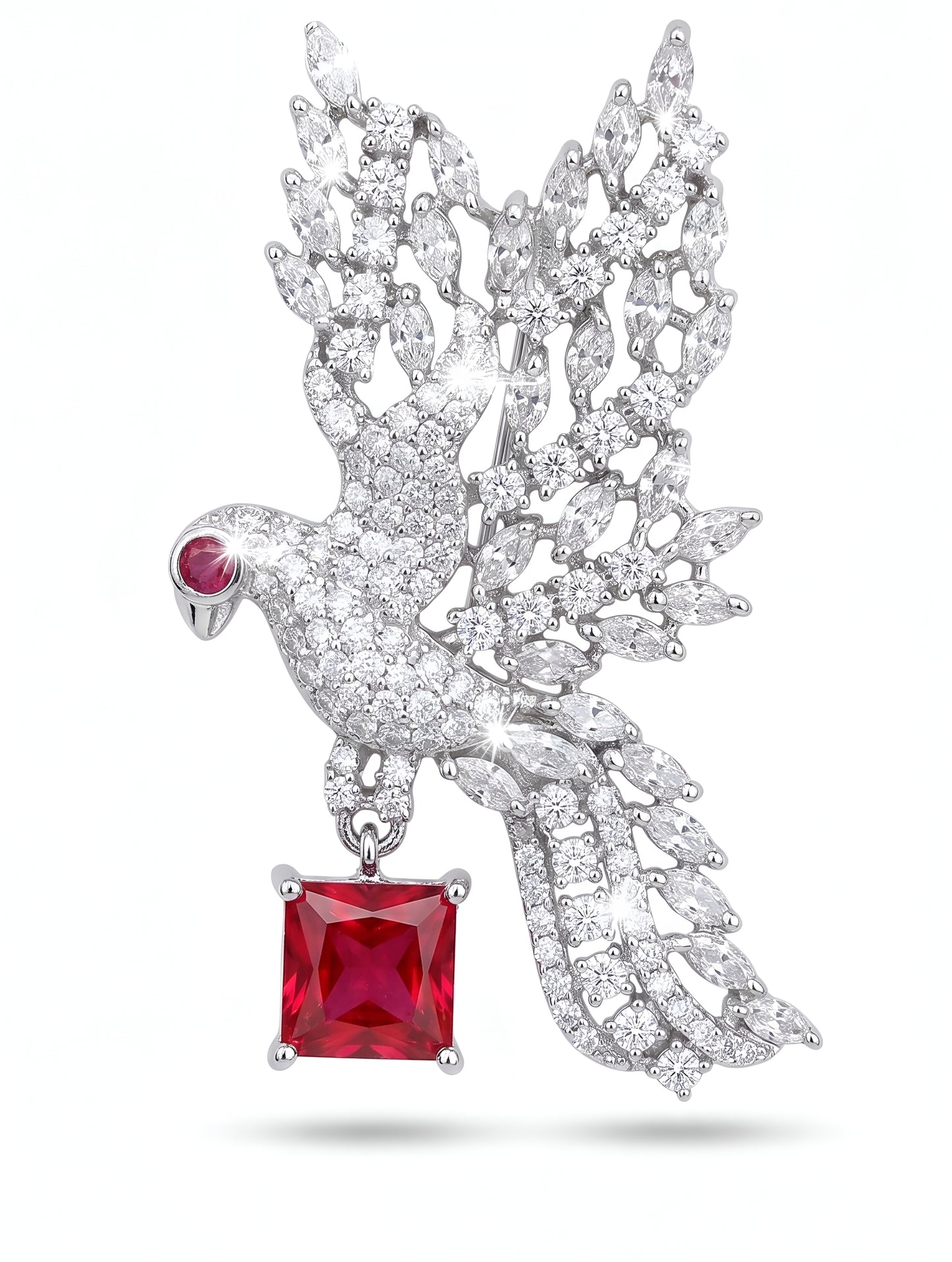 Crimson Soaring Majesty Brooch