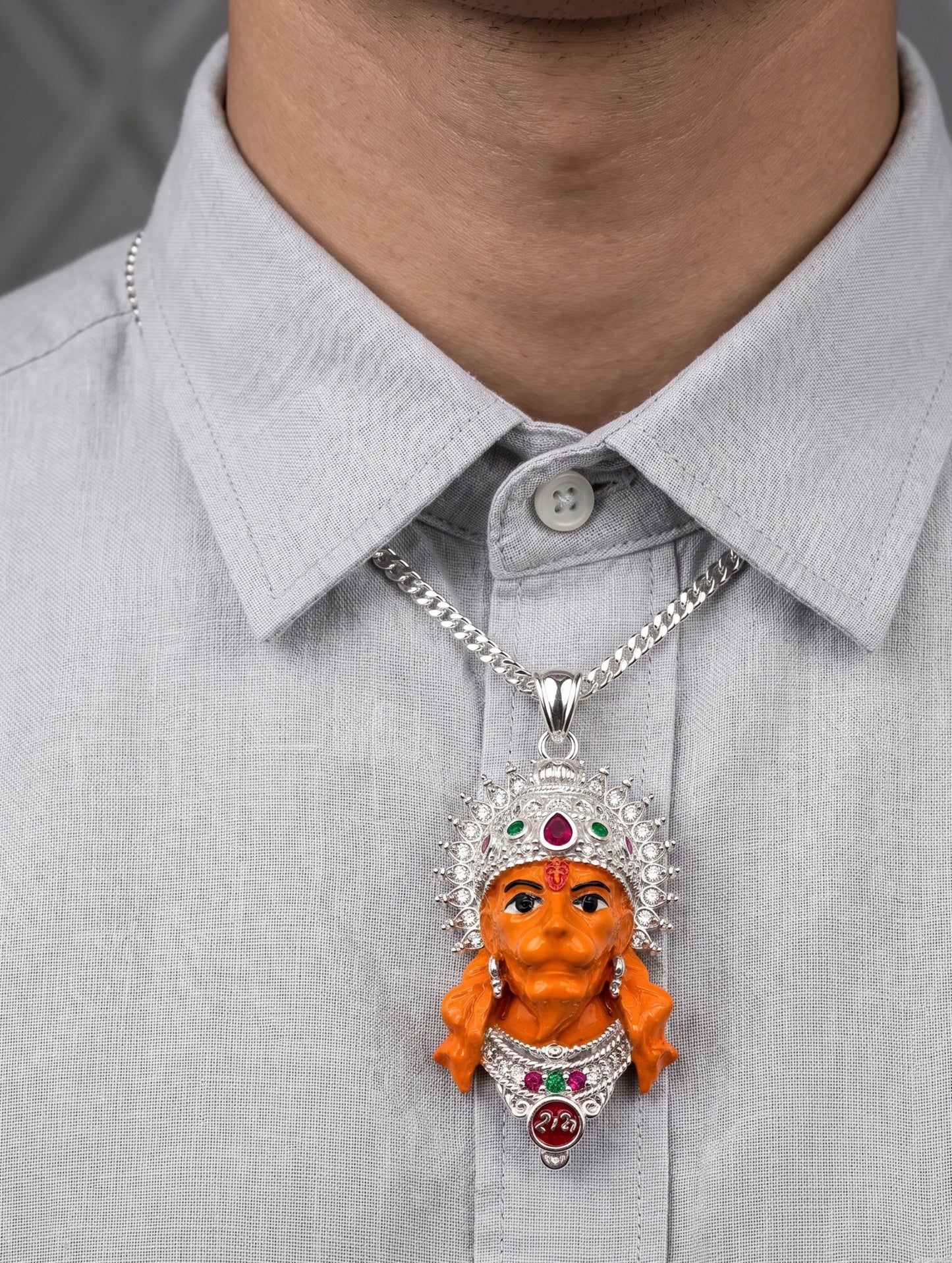 Premium Divine Veer Hanuman Pendant Cum Brooch