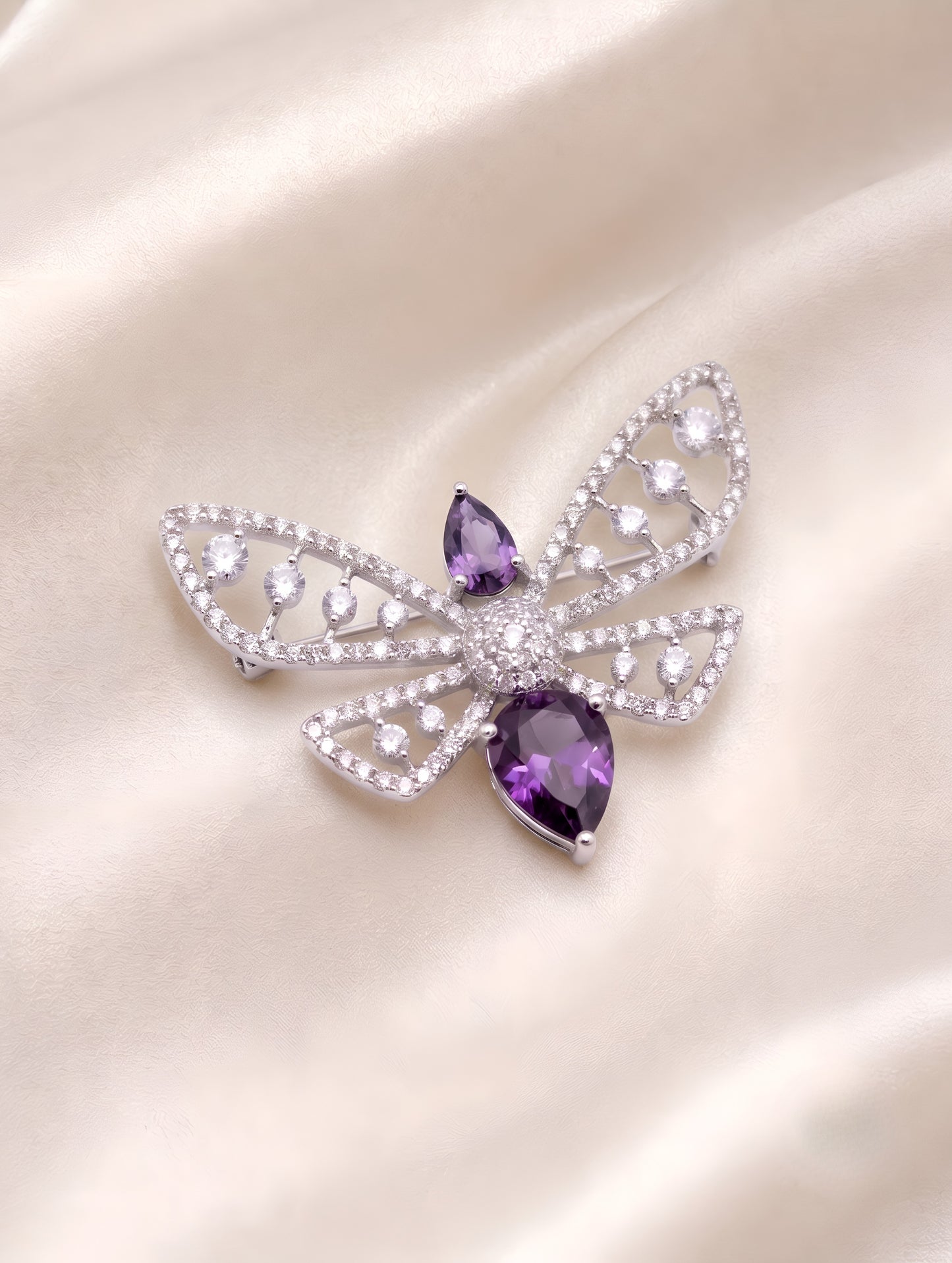 Amethyst Flutter Brooch