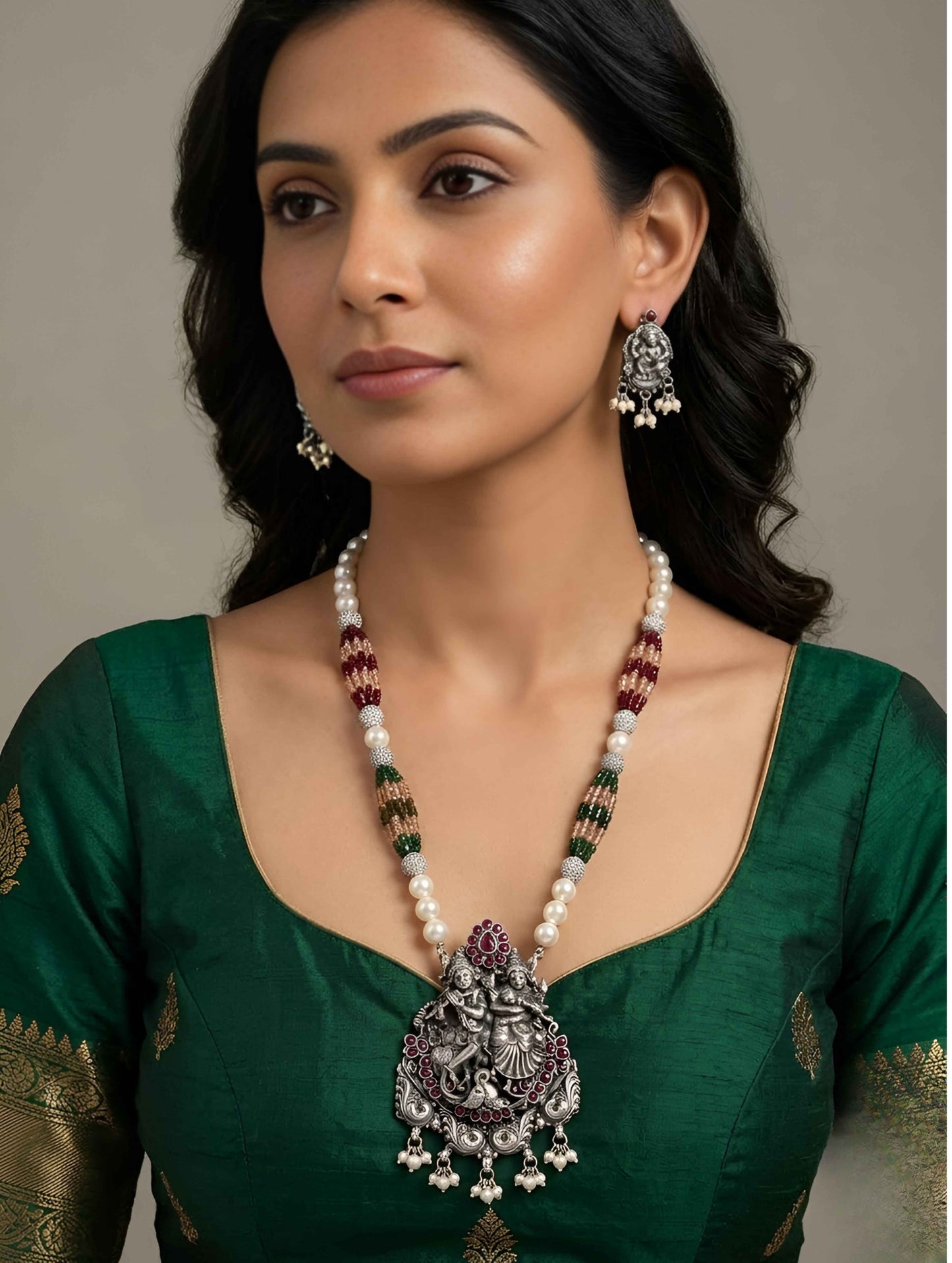 Ibaadat Radha Krishna Pearl Harmony Necklace