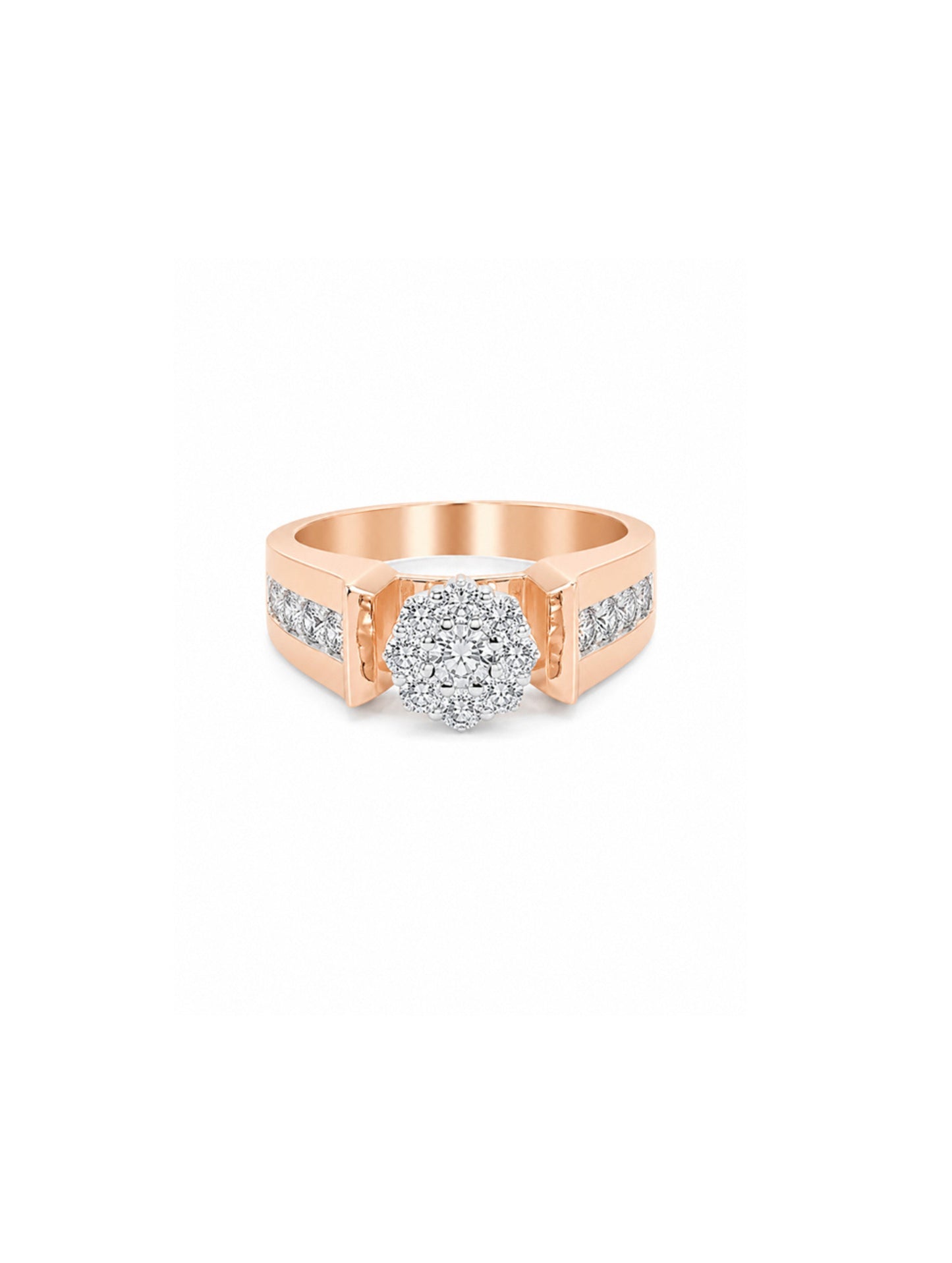Rose Radiance Halo Ring
