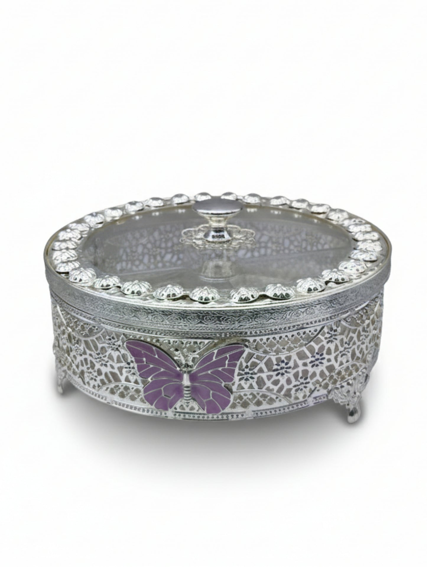 Lavender Butterfly Treasure Box