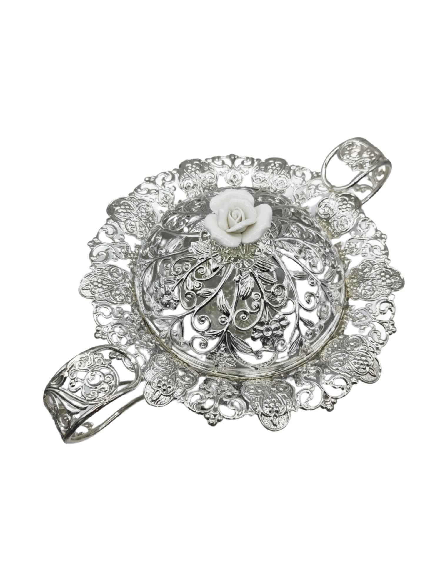 Royal Rose Filigree Serving Dish
