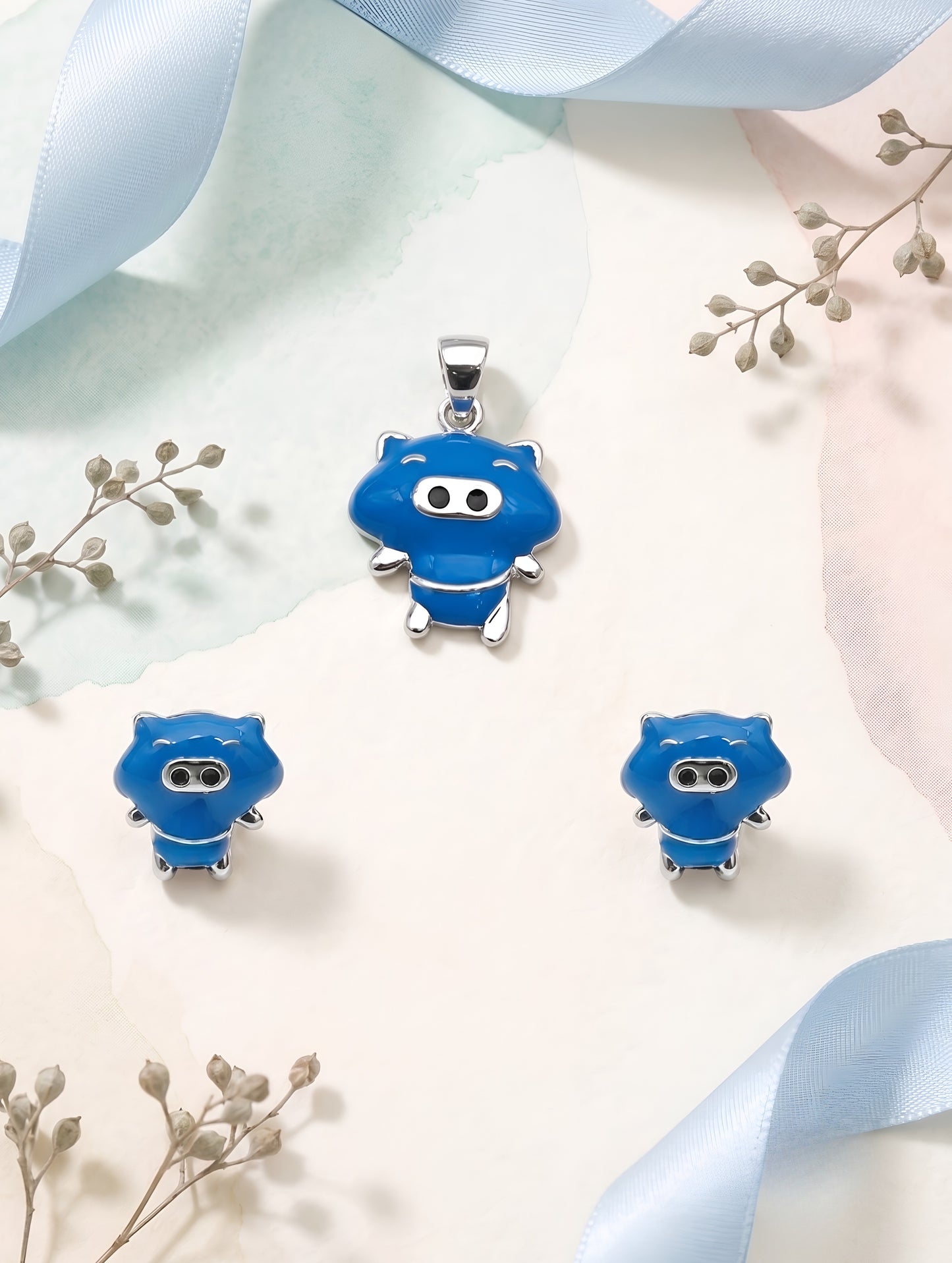 Blue Buddy Kids Pendant Set