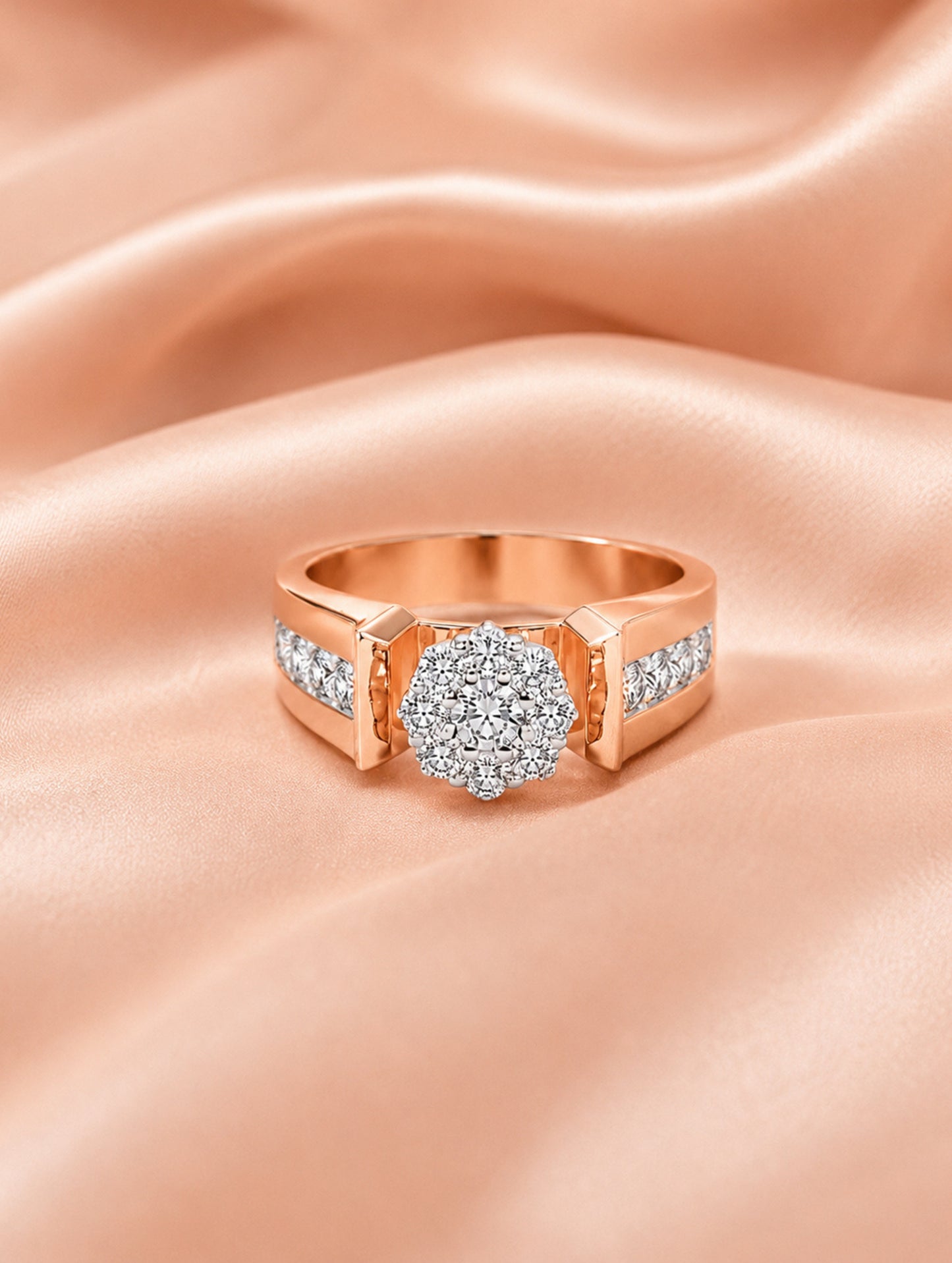 Rose Radiance Halo Ring