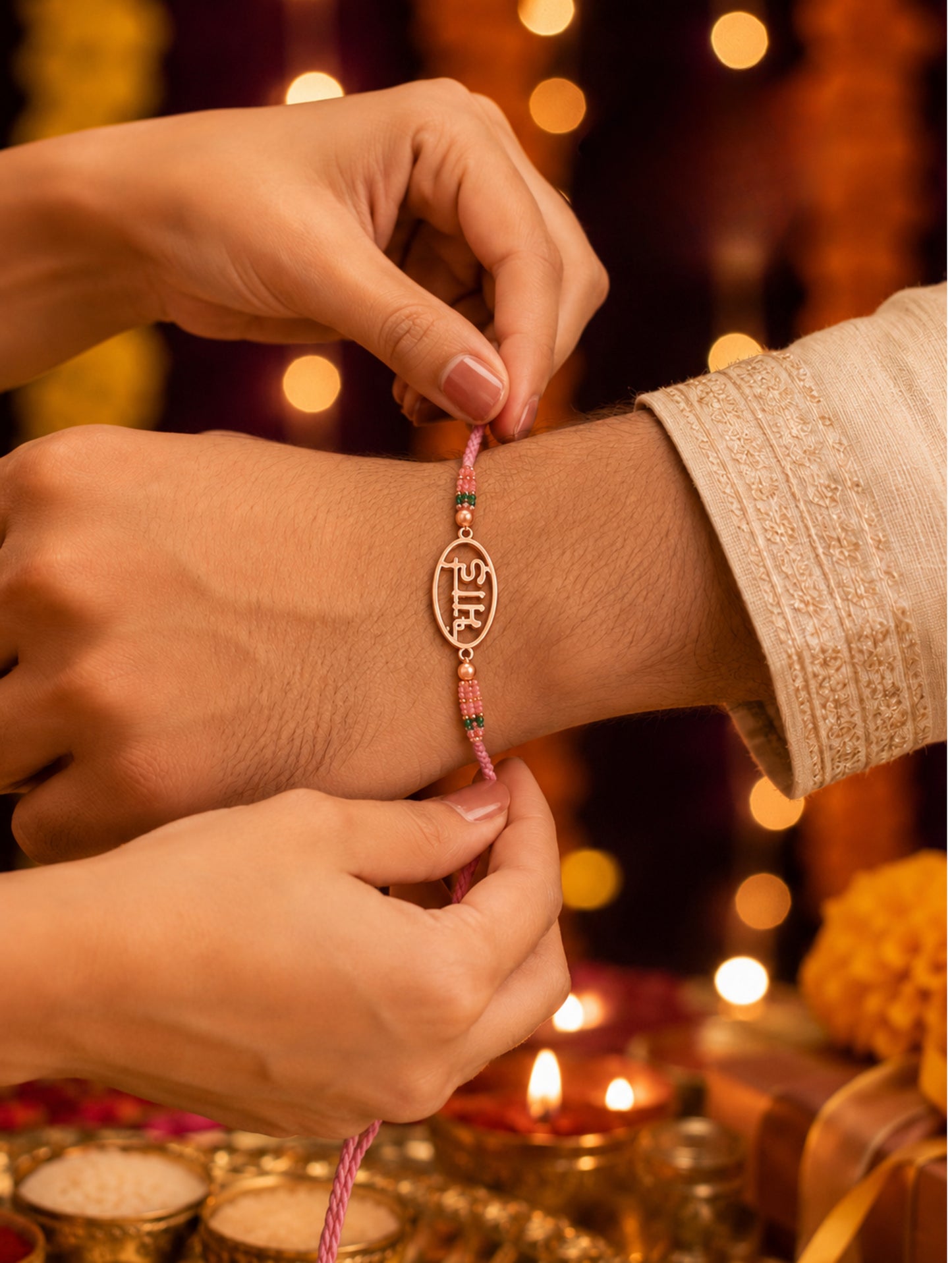 BHAI BLESSINGS SILVER RAKHI