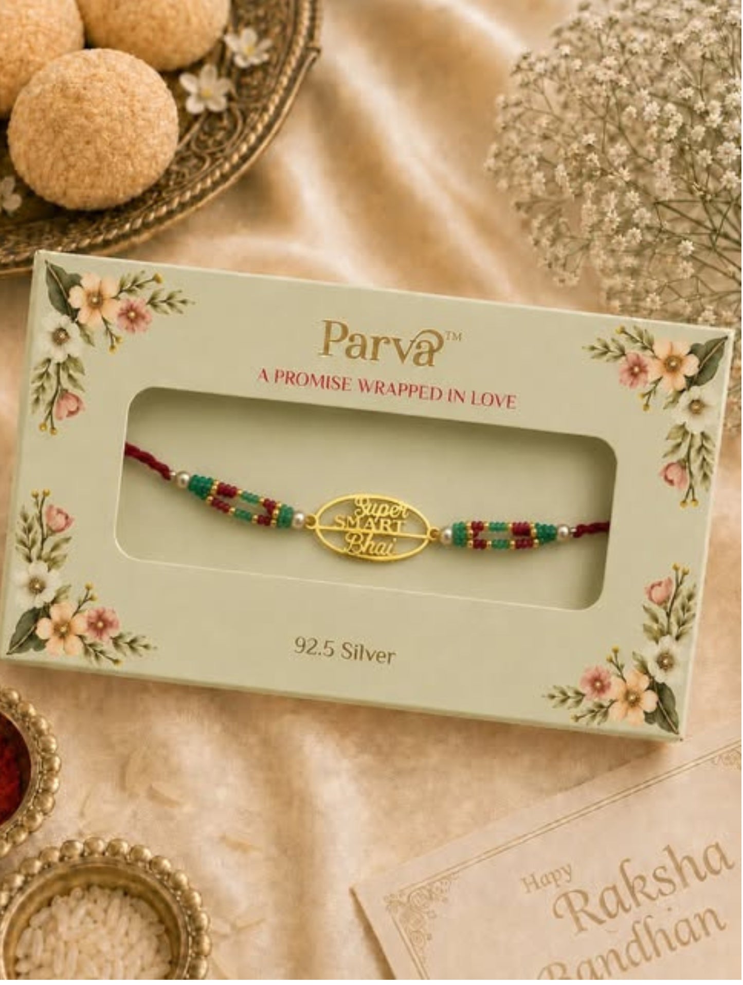 Super Smart Bhai Silver Rakhi