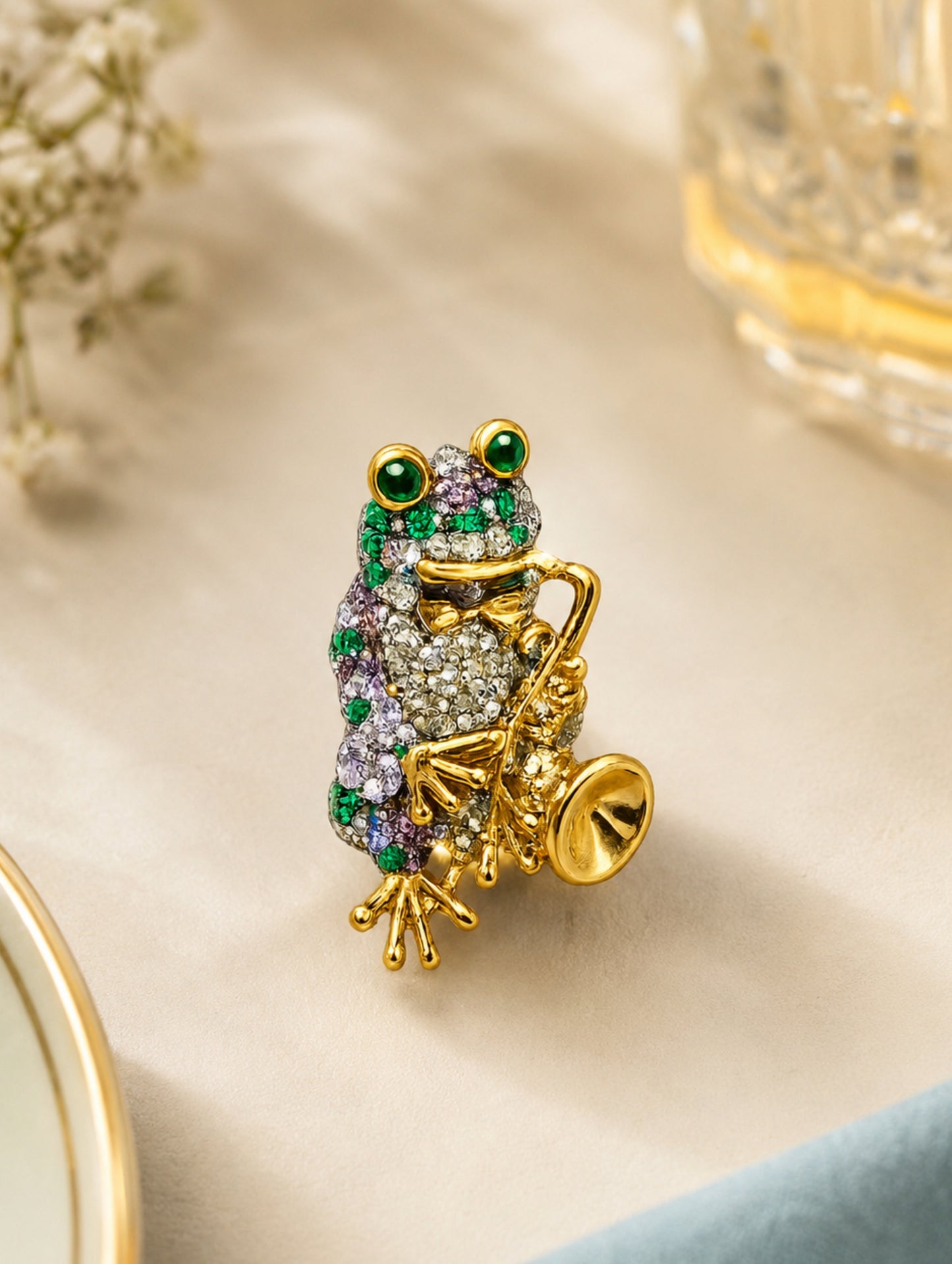 Jazz Maestro Frog Brooch