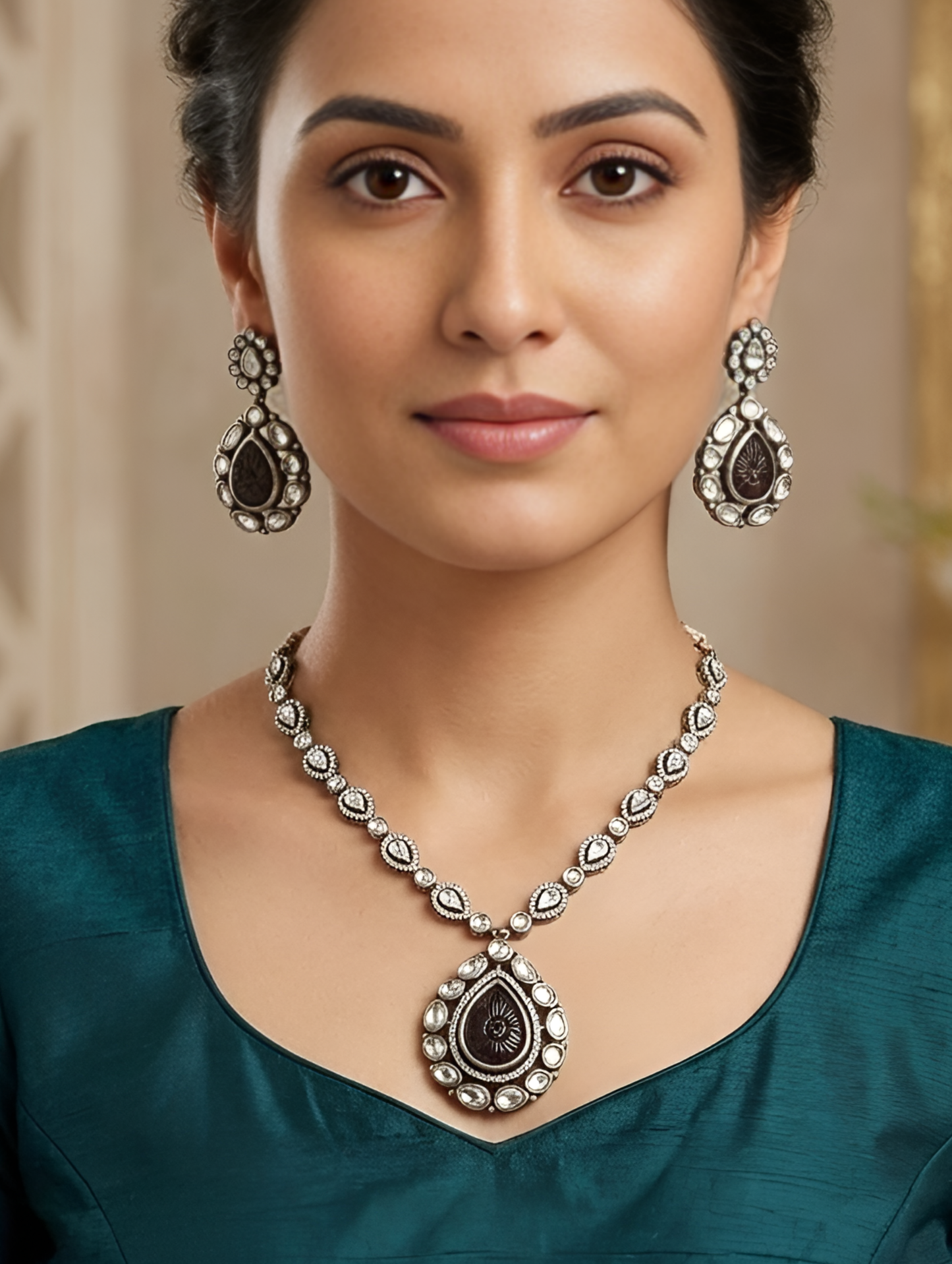 Dilkash Teardrop Grace Necklace
