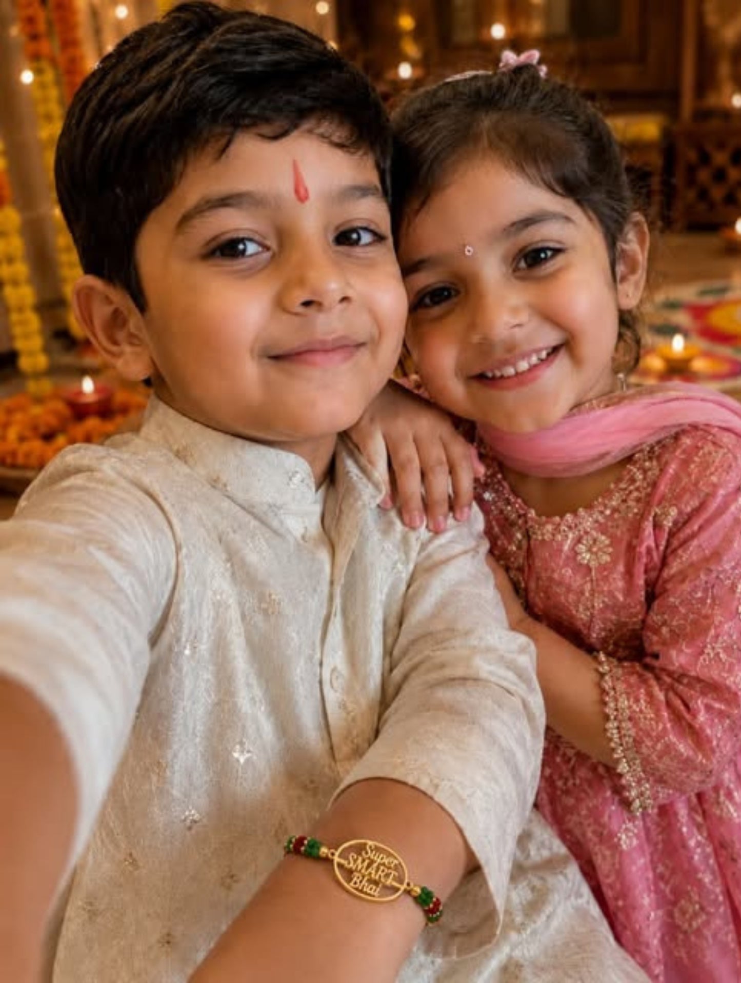 Super Smart Bhai Silver Rakhi