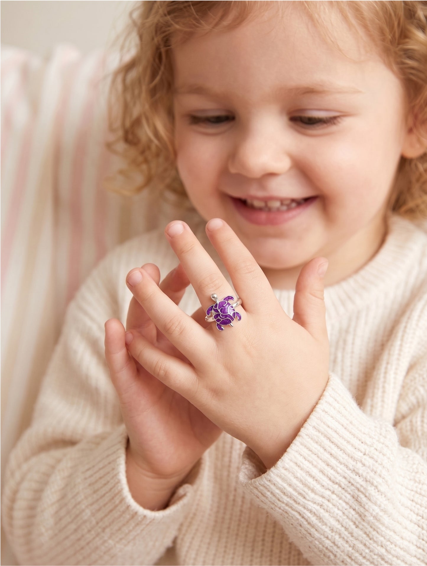 Tiny Turtle Treasure Kids Ring