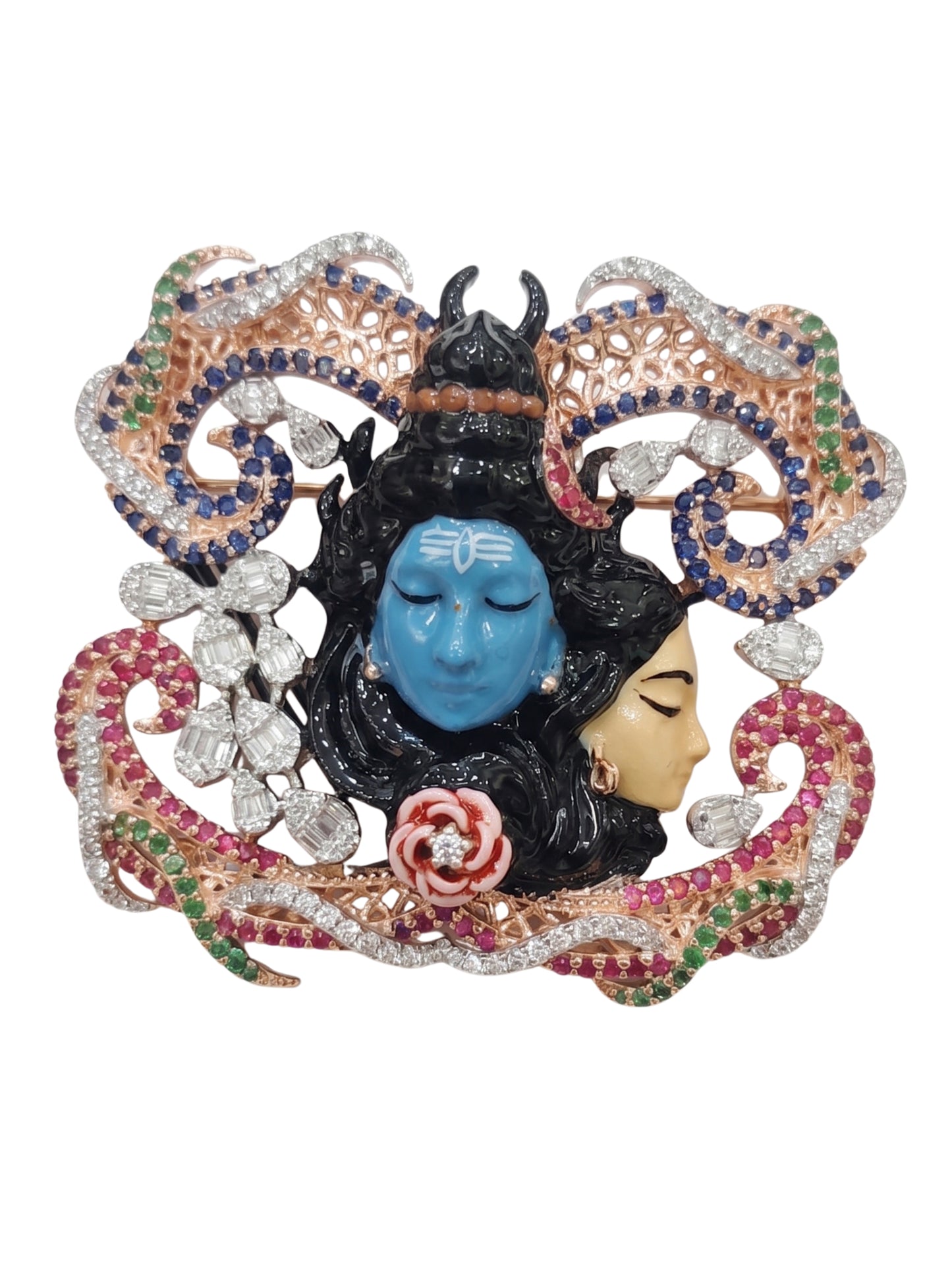 Ardhanarishvara Harmony Pendant Brooch
