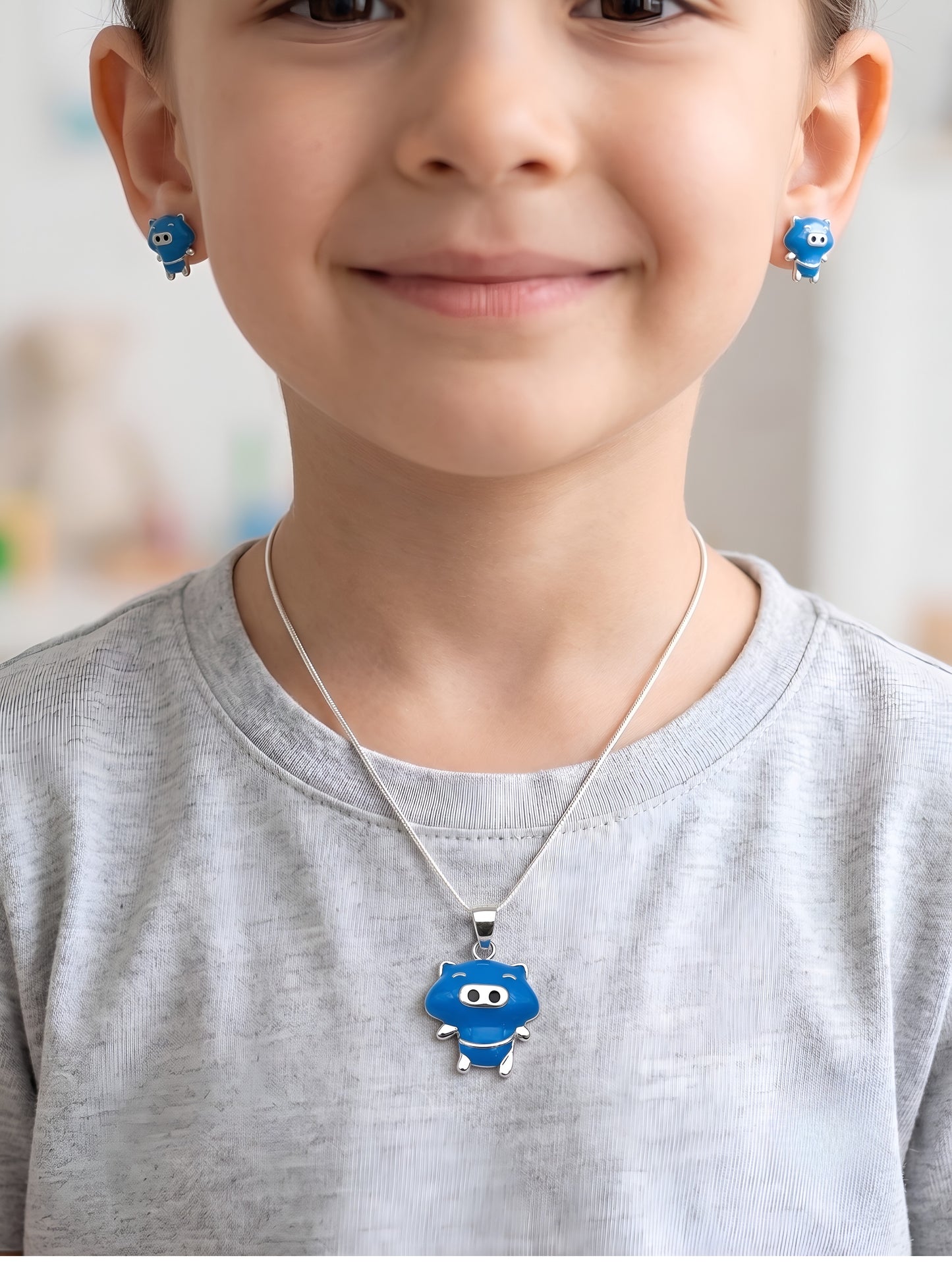 Blue Buddy Kids Pendant Set