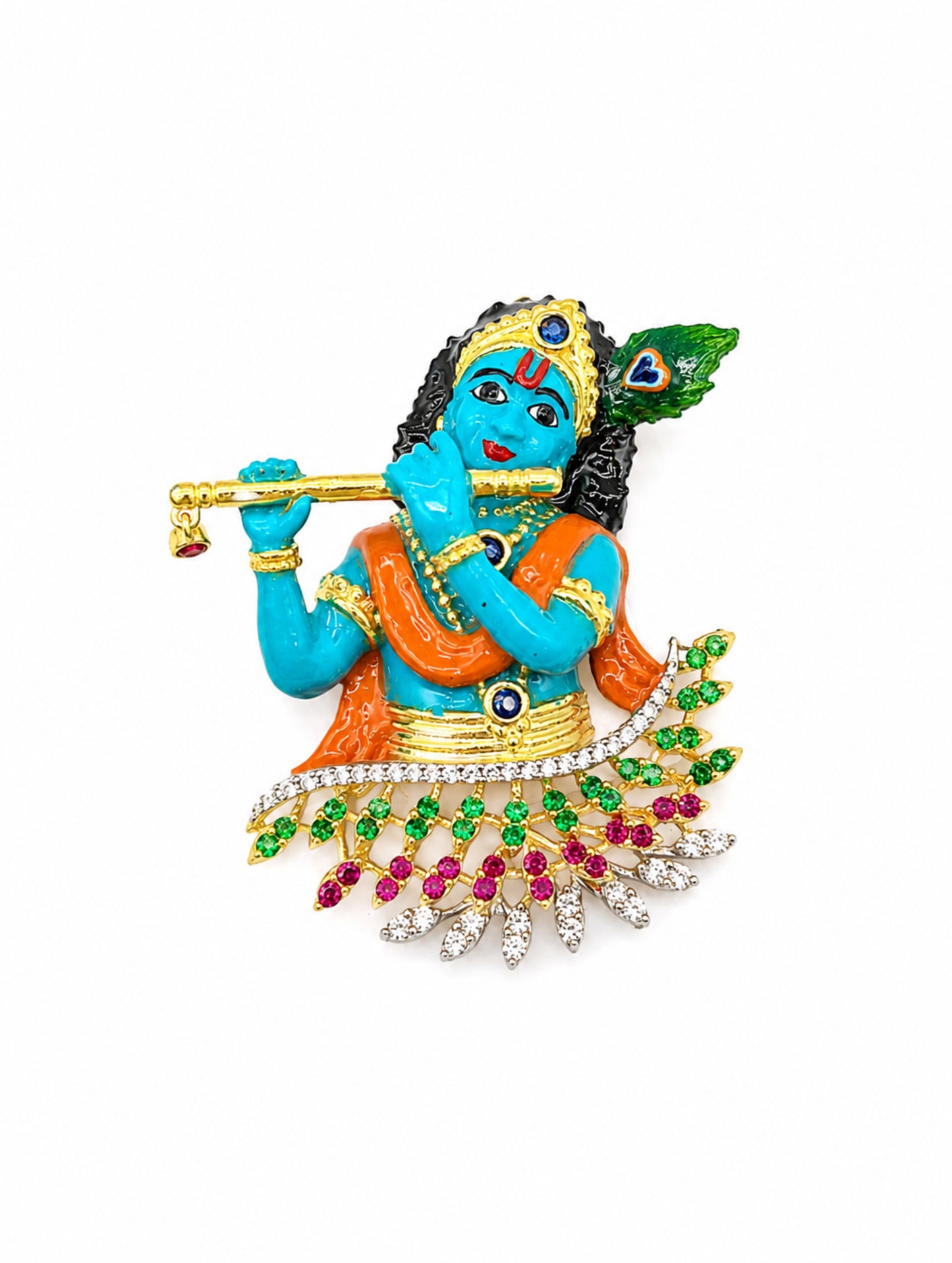 Premium Divine Murli Krishna Pendant Cum Brooch