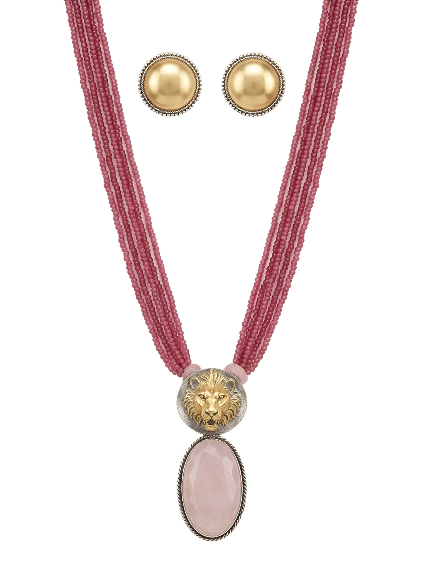 Nayab Rose Lion Essence Necklace Set