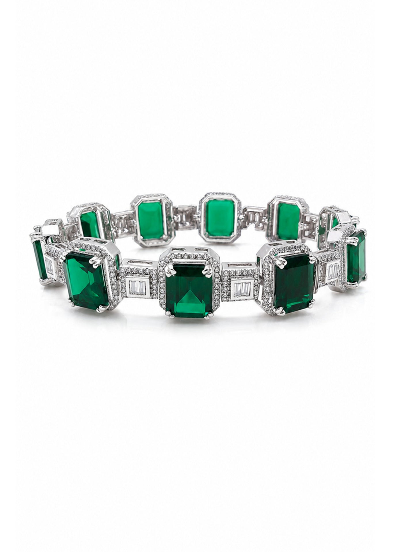 Premium Emerald Royale Tennis Bracelet