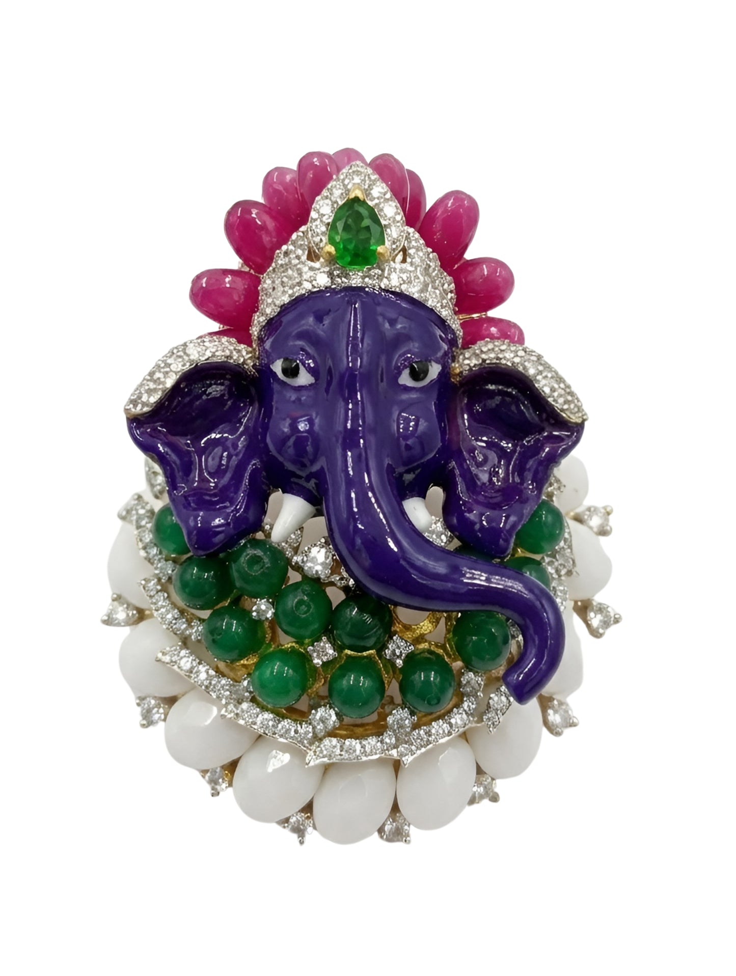 Regal Ganesha Pendant Brooch
