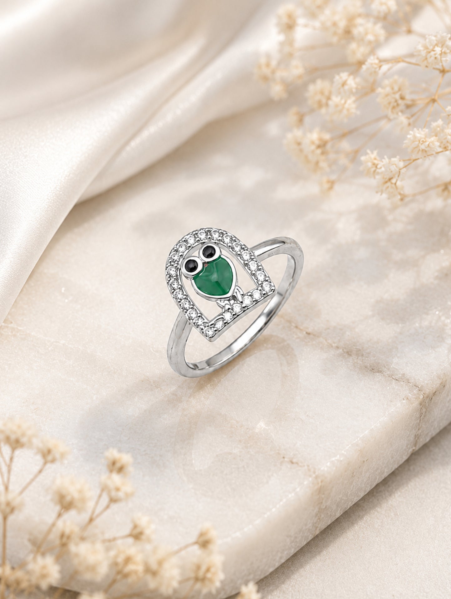 Peek-a-Boo Frog Sparkle Ring