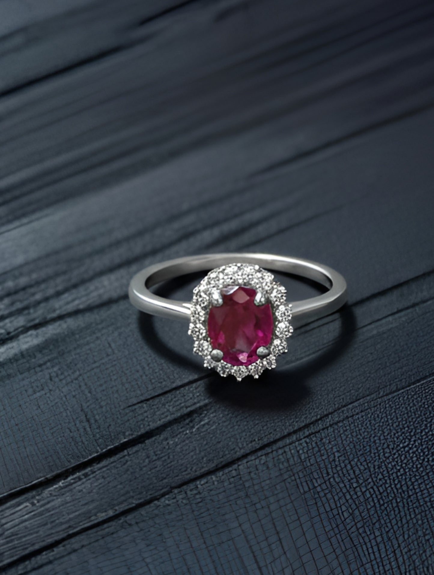 Premium Crimson Halo Ring