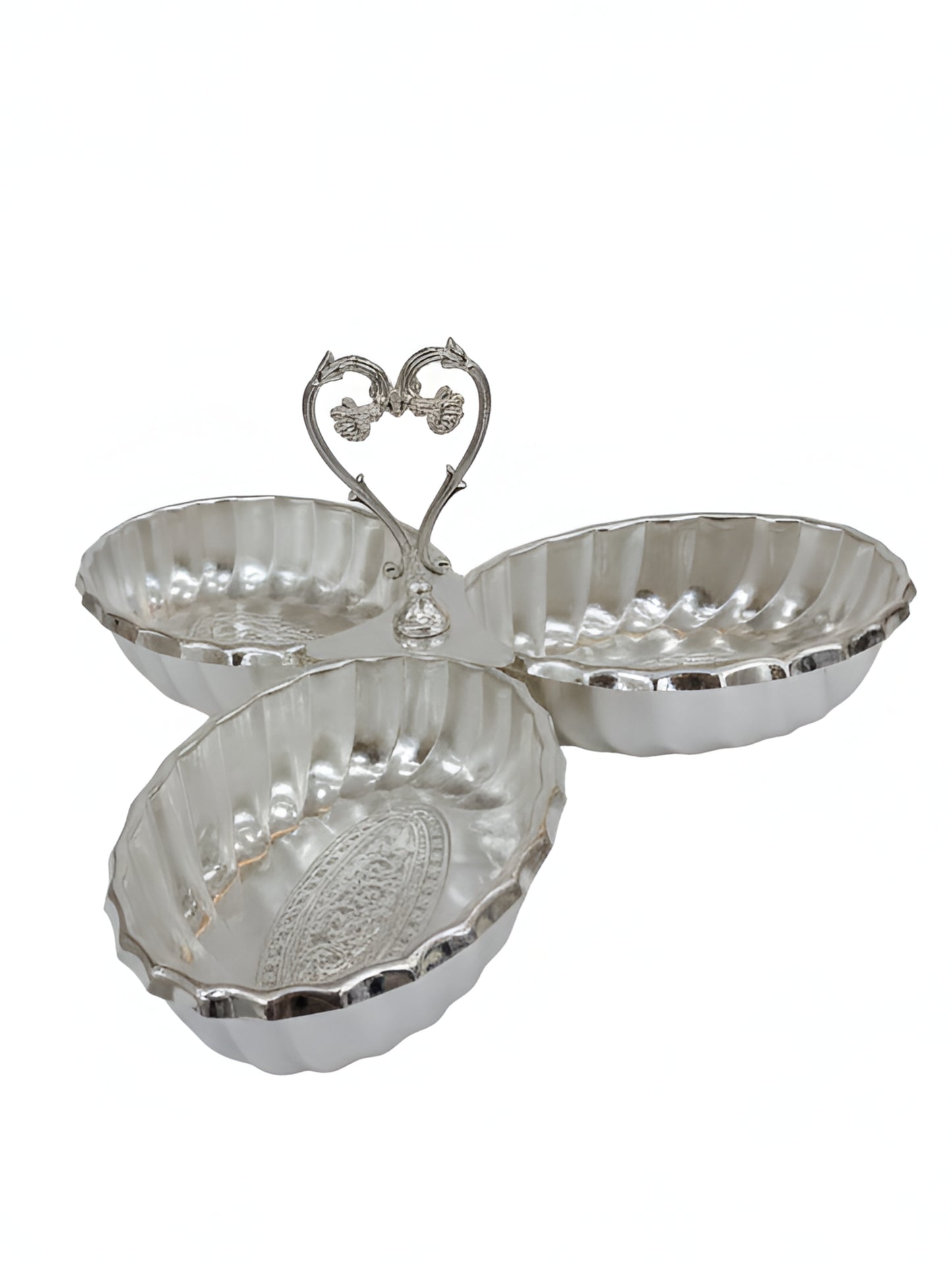 Silver Coated Amour Royale Triple Bowl