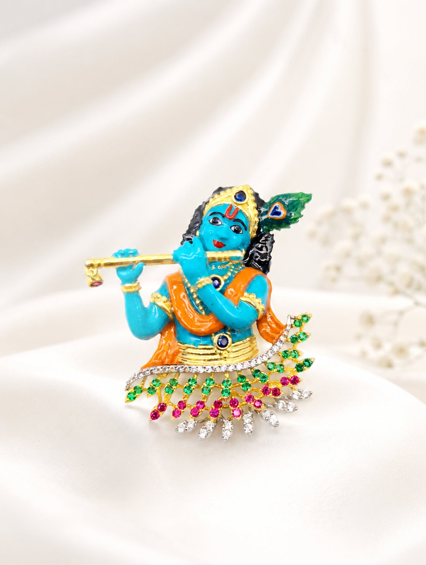 Premium Divine Murli Krishna Pendant Cum Brooch