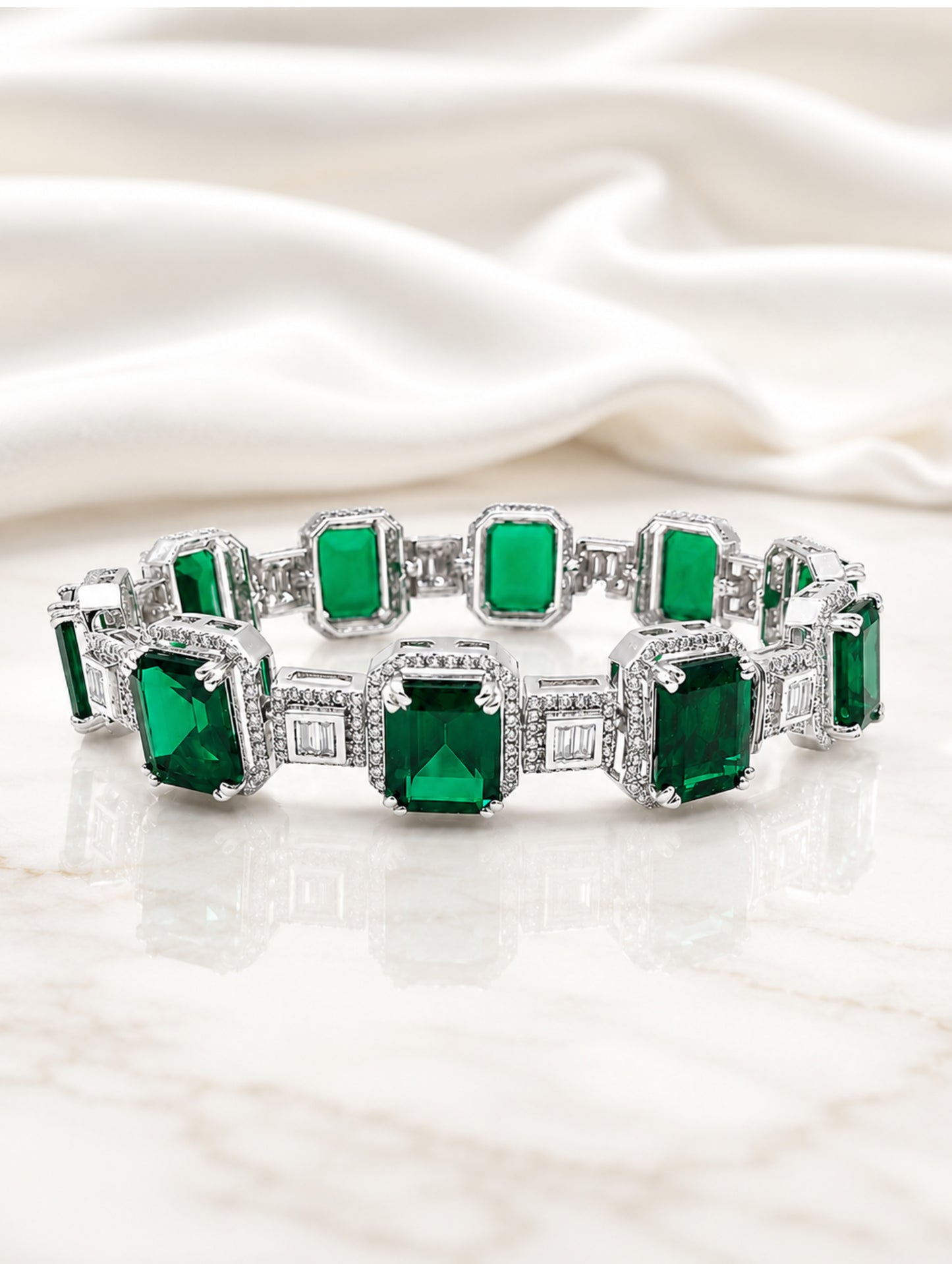Premium Emerald Royale Tennis Bracelet