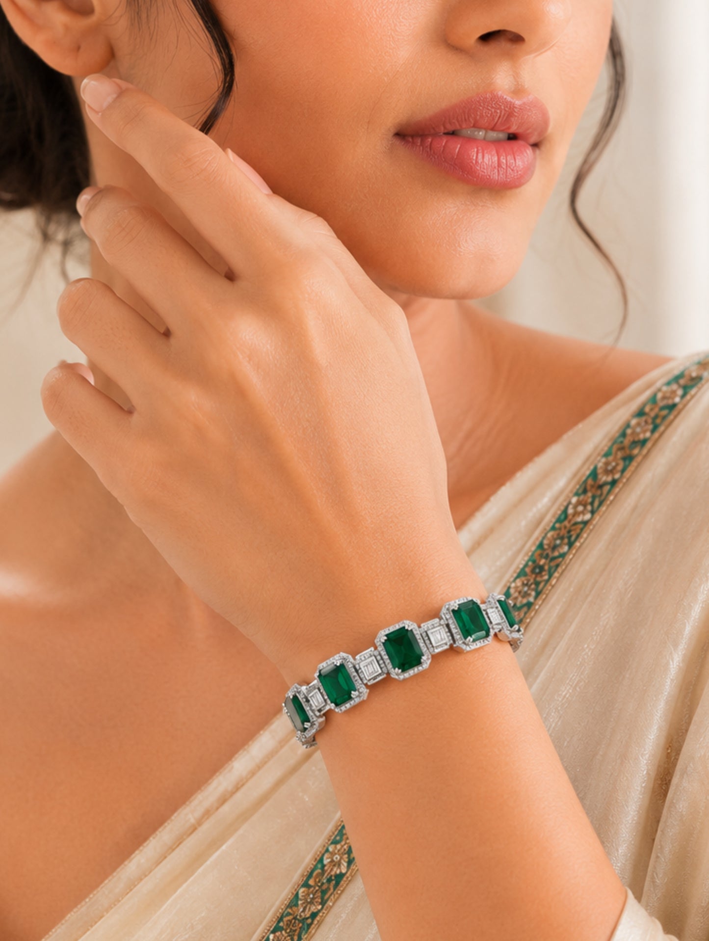 Premium Emerald Royale Tennis Bracelet