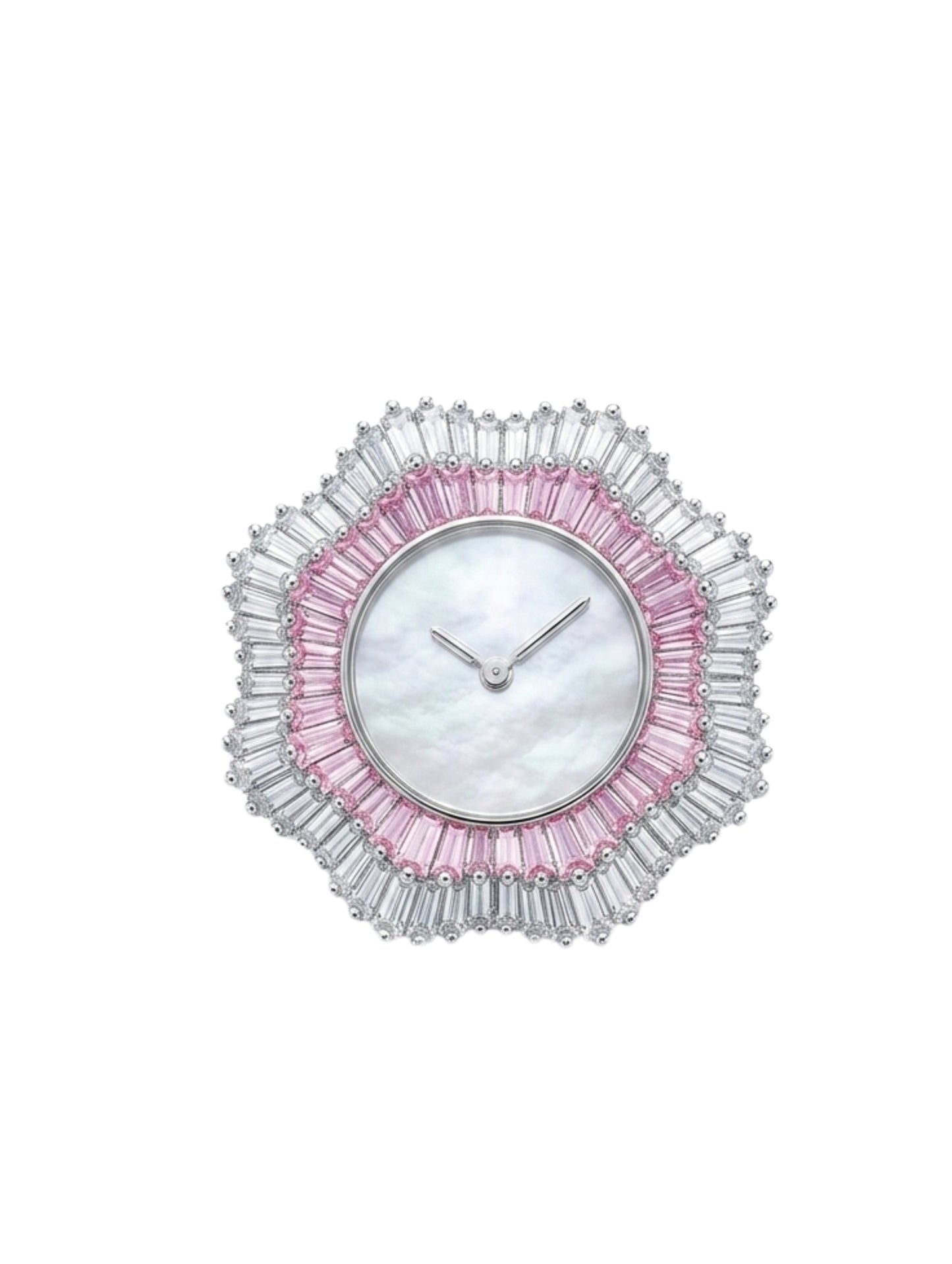 Radiant Petal Timepiece Brooch
