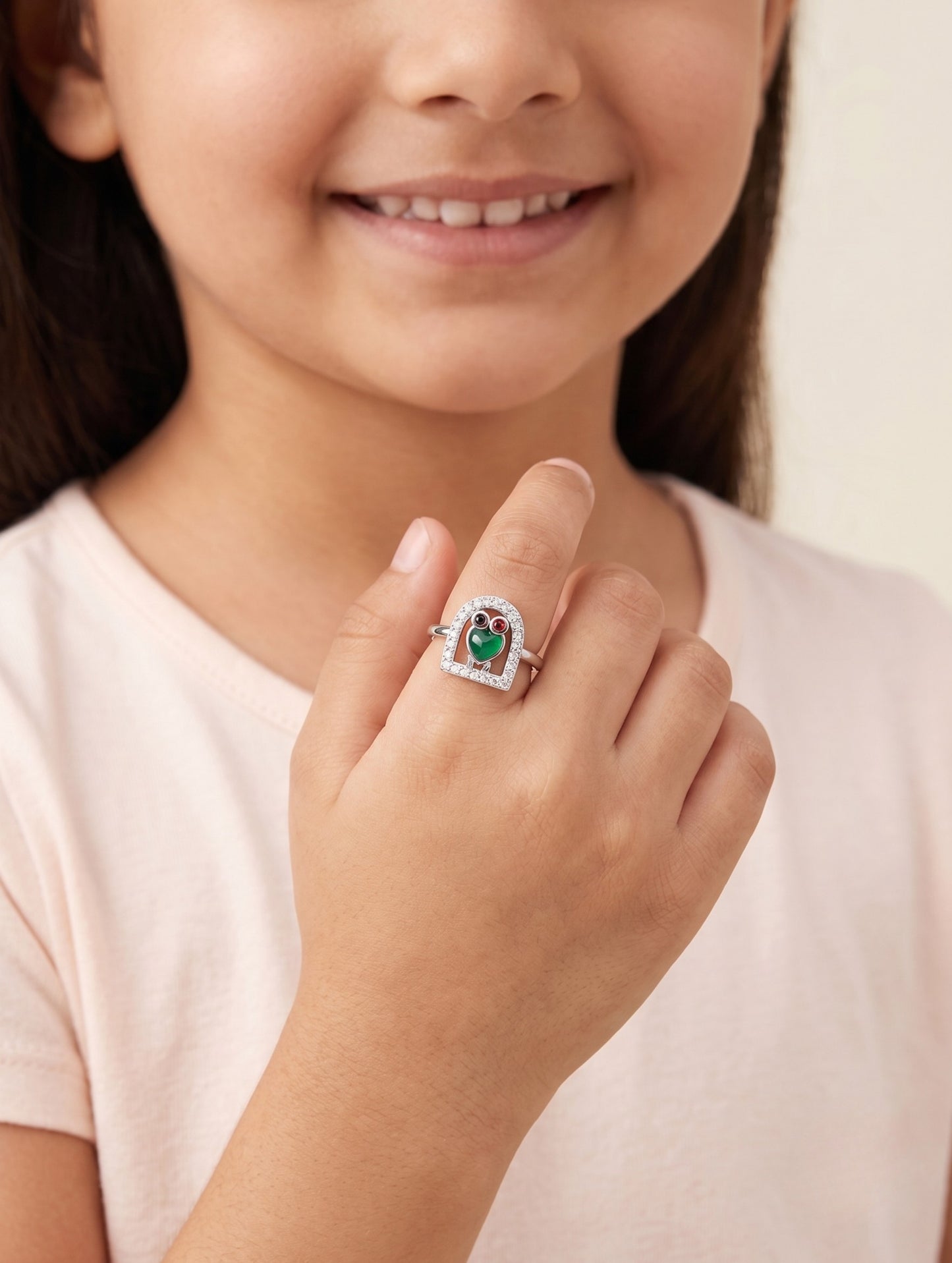 Peek-a-Boo Frog Sparkle Ring