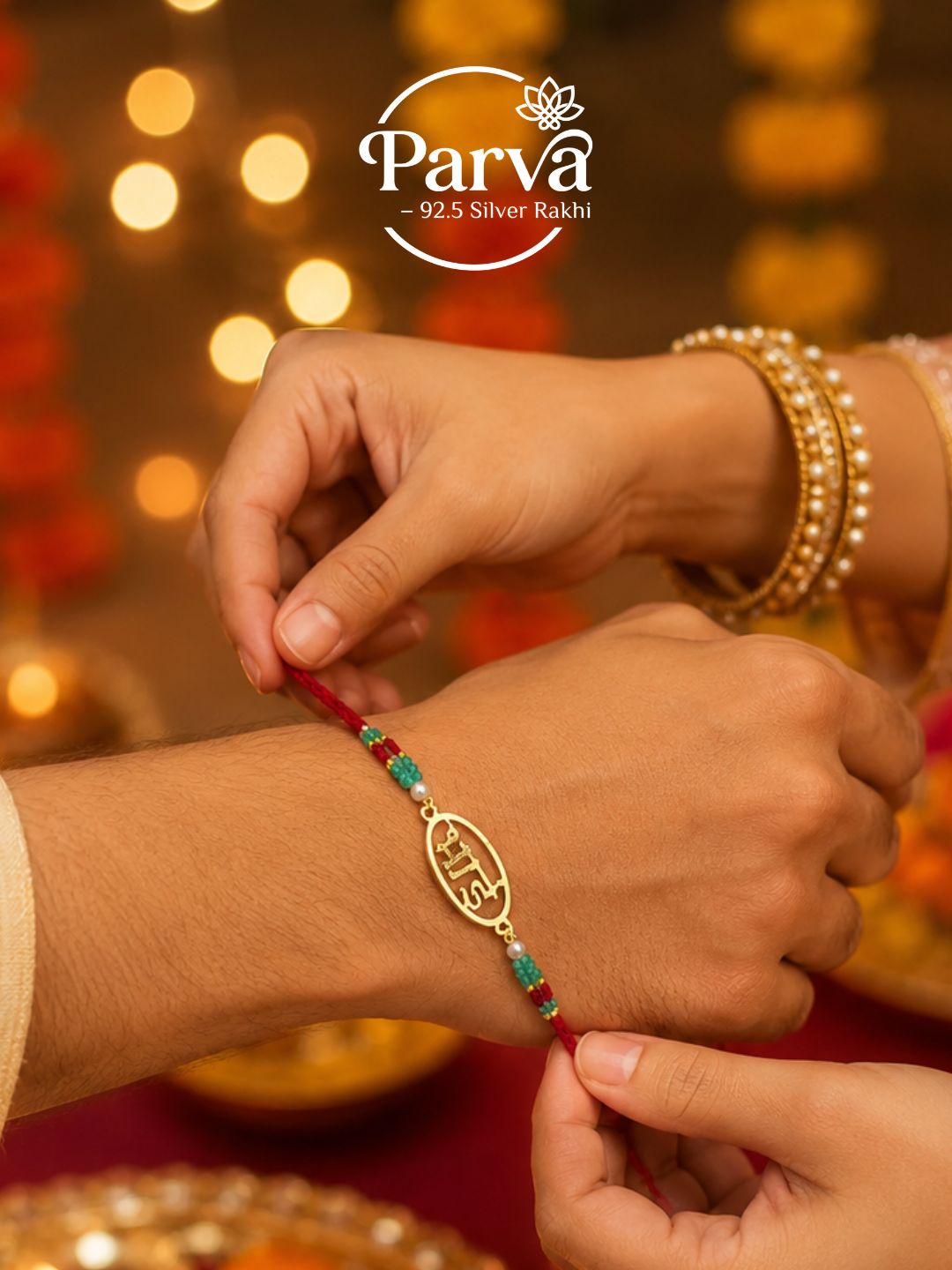 BHAI BLESSINGS SILVER RAKHI
